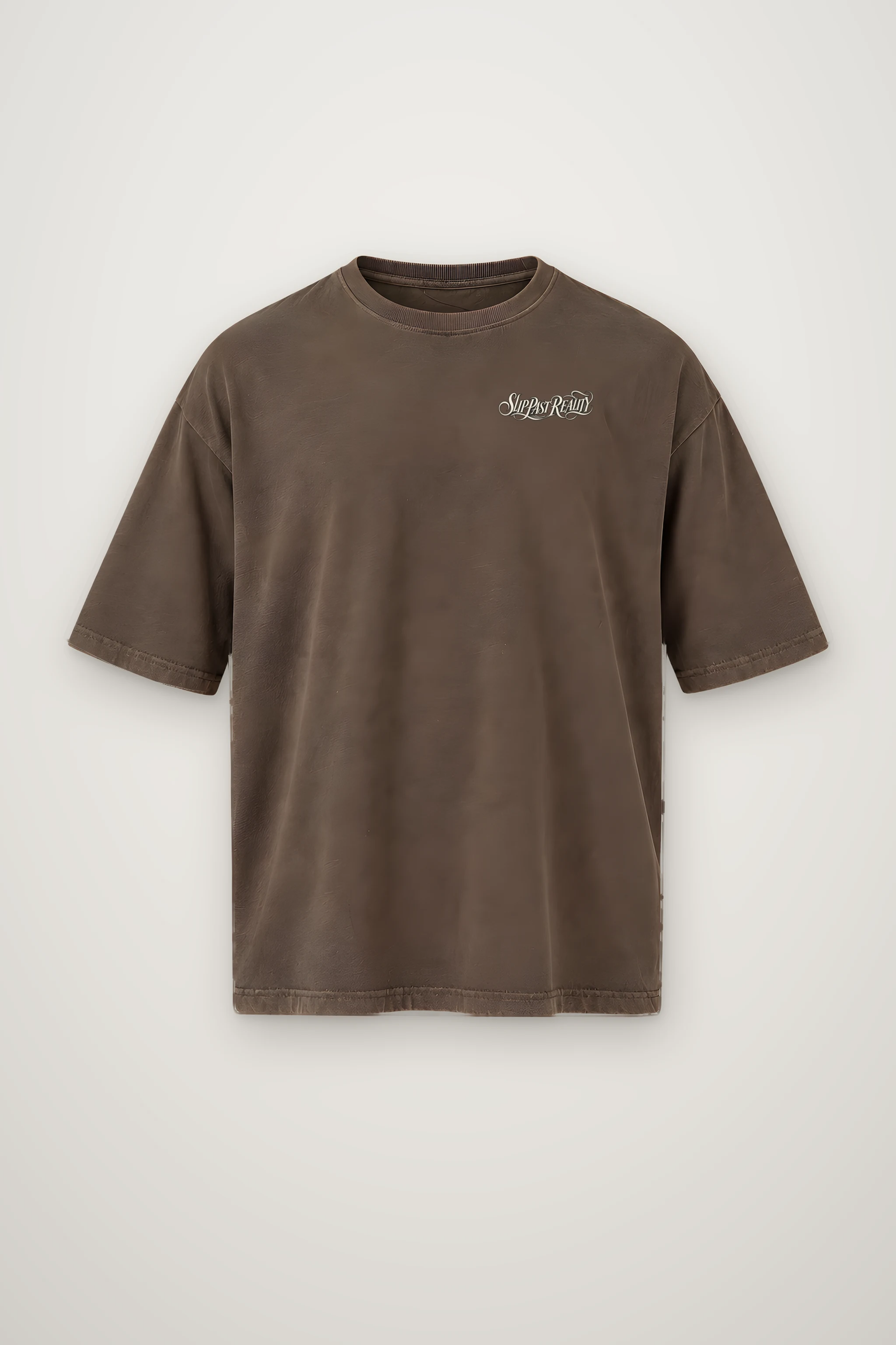 "Slip Past Reality" Men's Oversized Heavyweight Crewneck T-Shirt