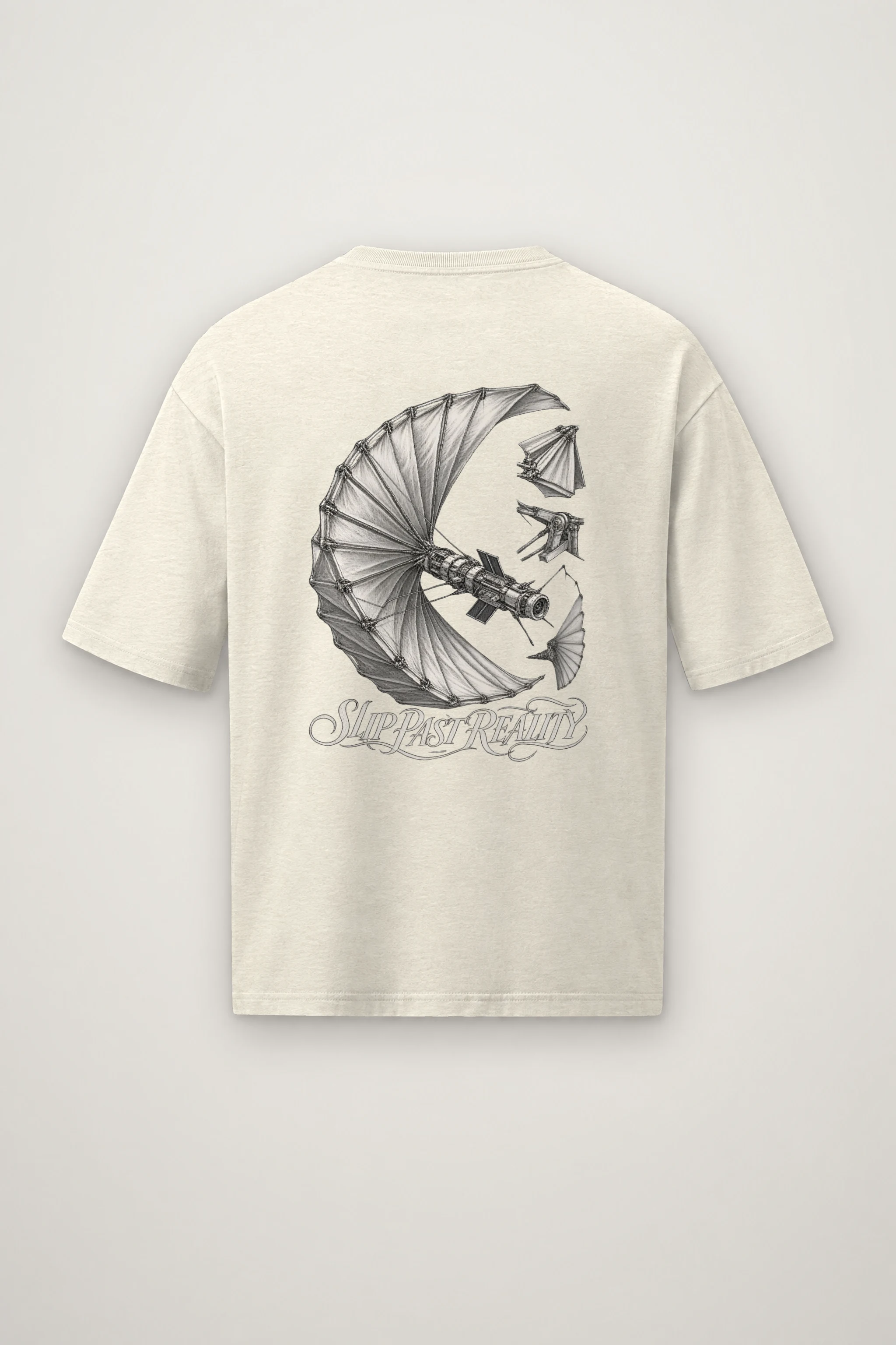 "Slip Past Reality" Men's Oversized Heavyweight Crewneck T-Shirt