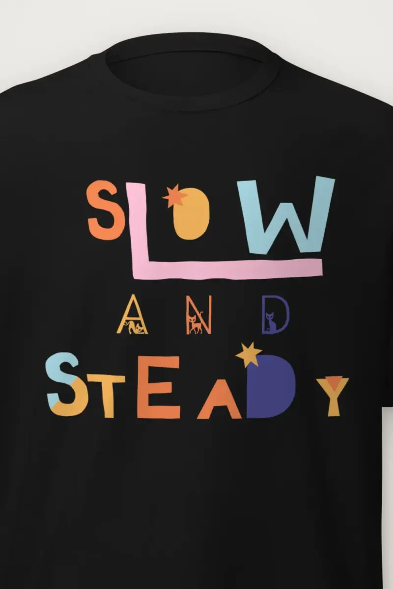 "Slow And Steady" Heavyweight Unisex Crewneck T-shirt