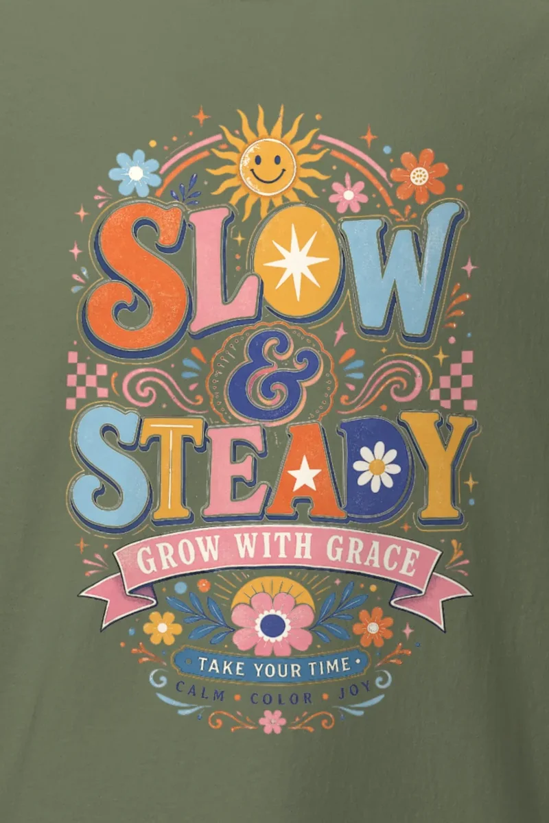 "Slow and steady" Heavyweight Unisex Crewneck T-shirt