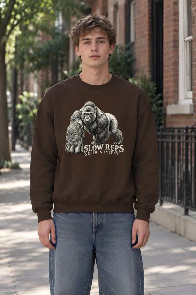 "Slow Reps Serious Intent" Heavy Blend Unisex Crewneck Sweatshirt