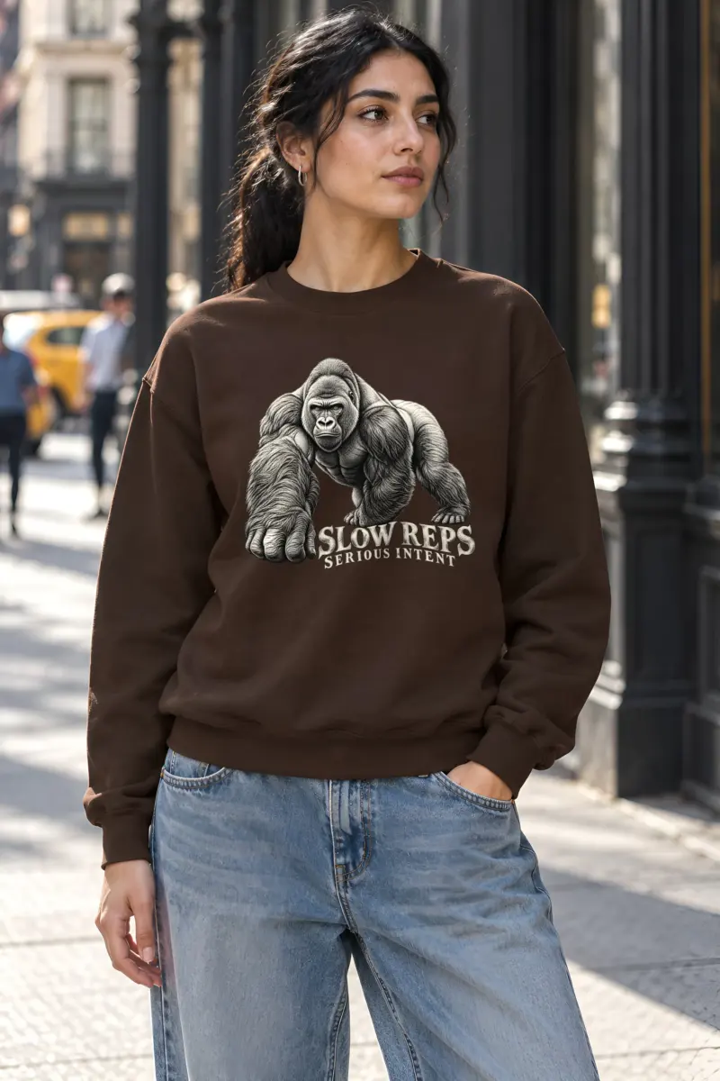 "Slow Reps Serious Intent" Heavy Blend Unisex Crewneck Sweatshirt