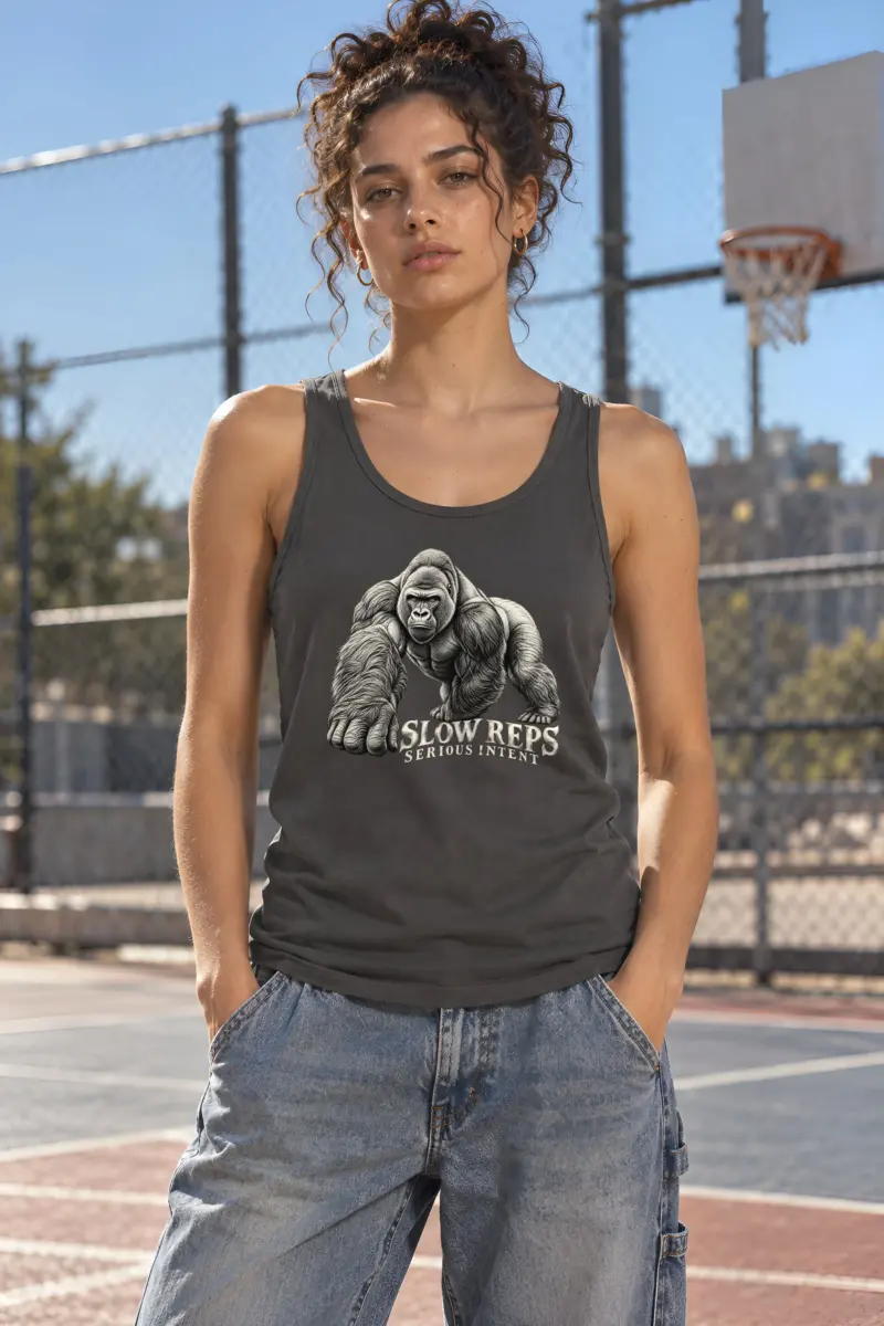 "Slow Reps Serious Intent" Unisex Jersey Tank