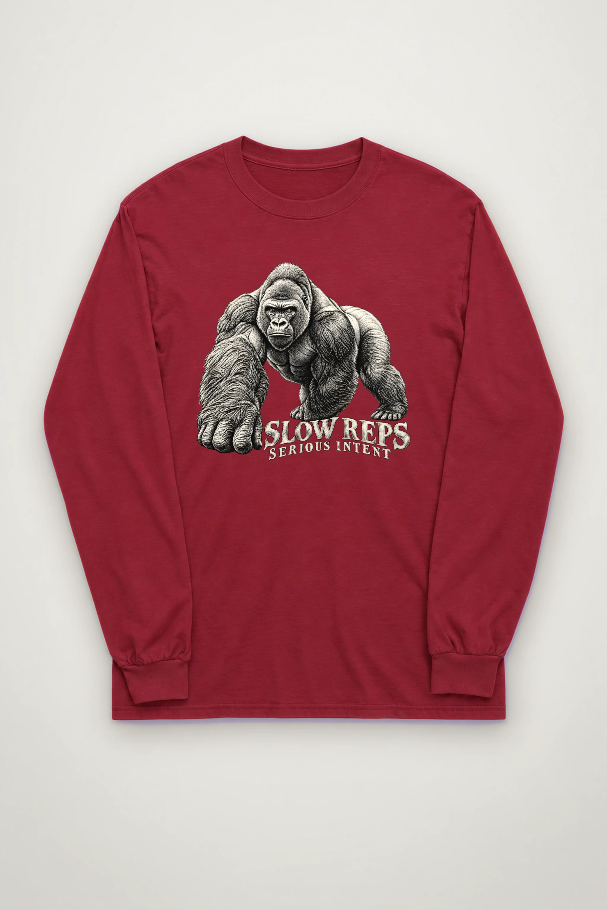 "Slow Reps, Serious Intent" Unisex Longsleeve T-shirt