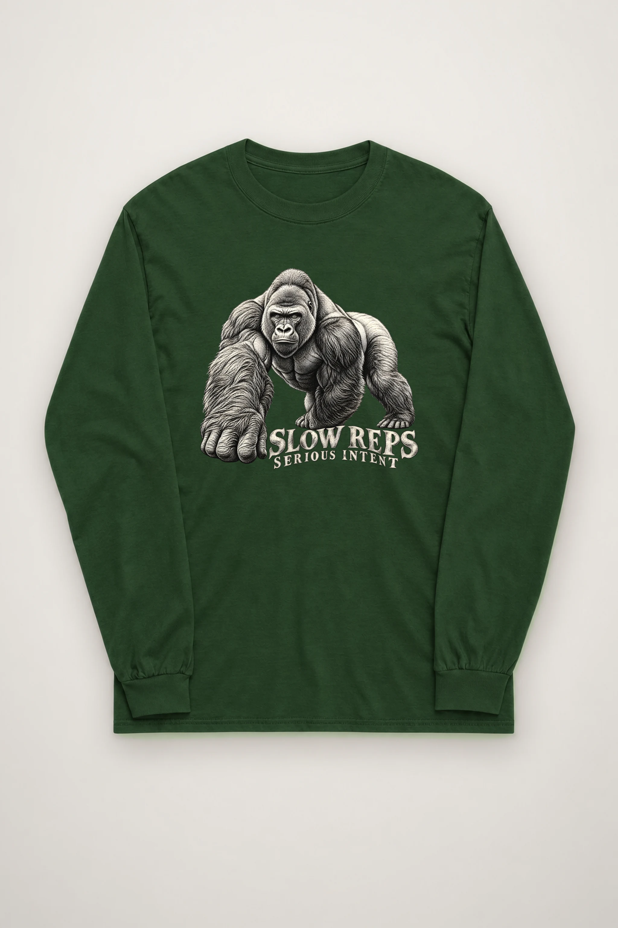 "Slow Reps, Serious Intent" Unisex Longsleeve T-shirt