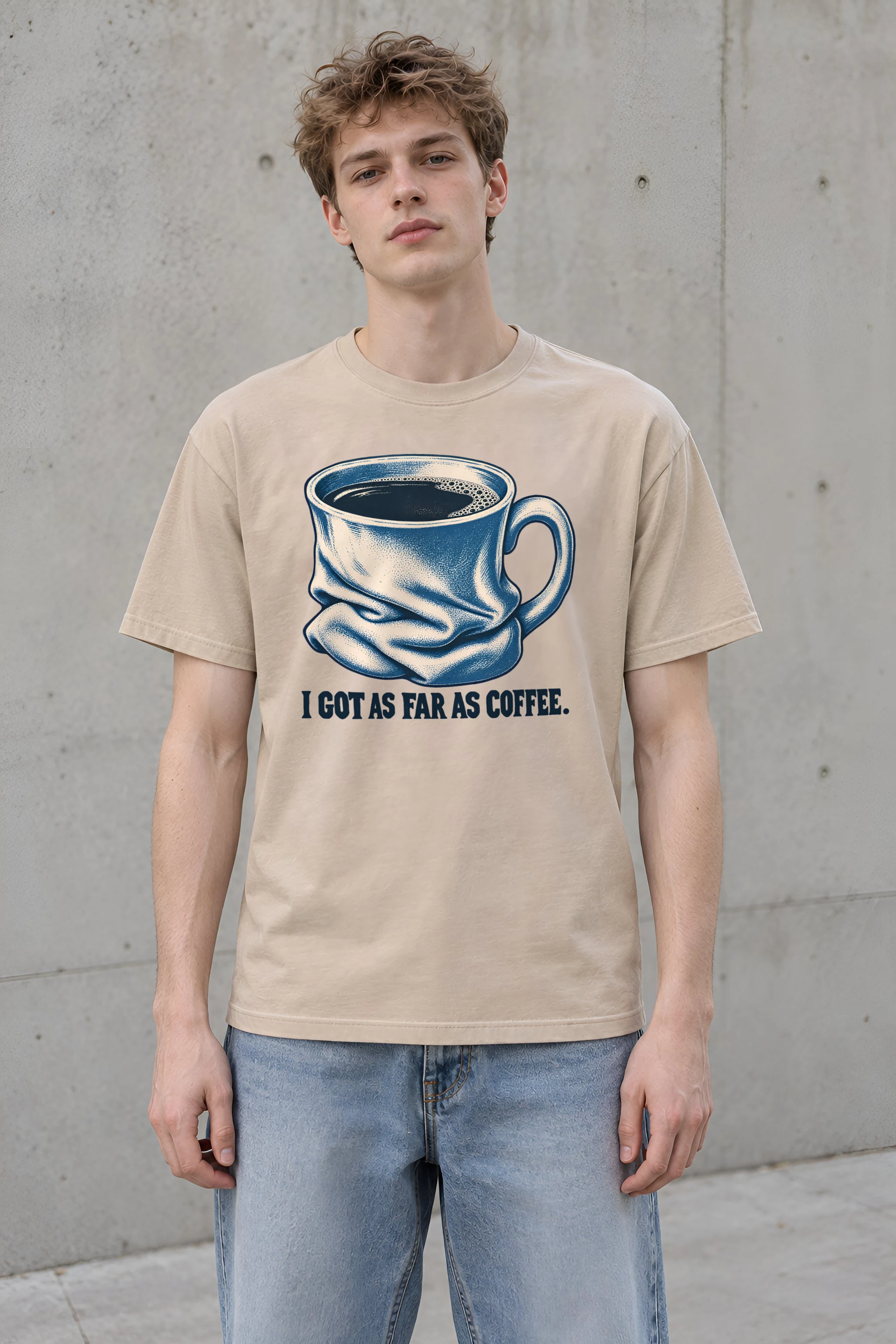 "Slumped Coffee Mug" Heavyweight Unisex Crewneck T-shirt
