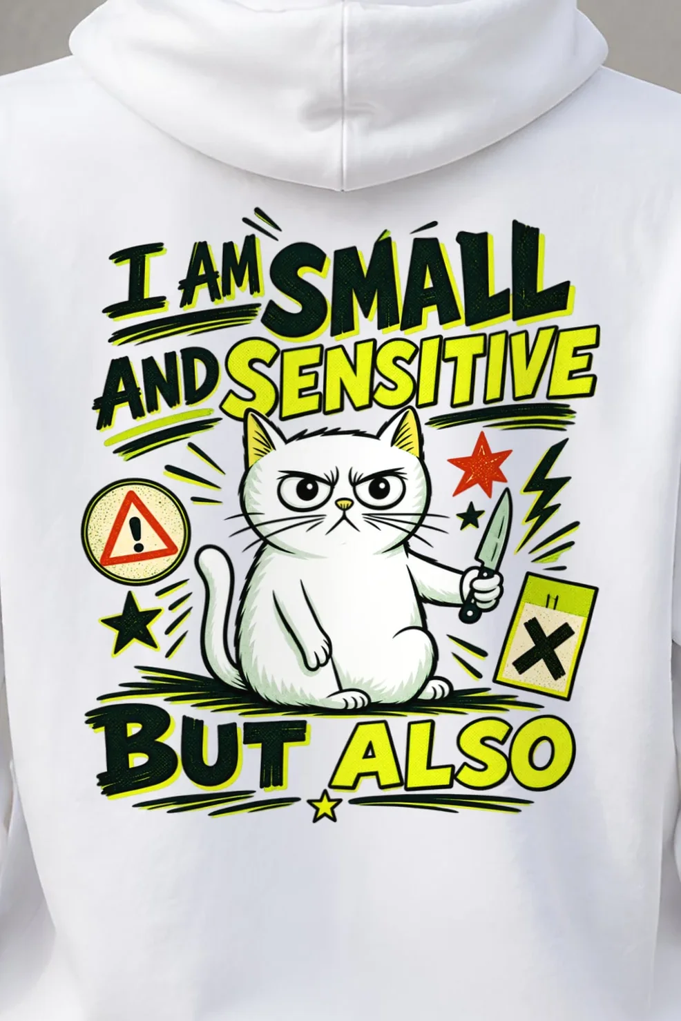 "Small And Sensitive" Heavy Blend Unisex Pullover Hoodie