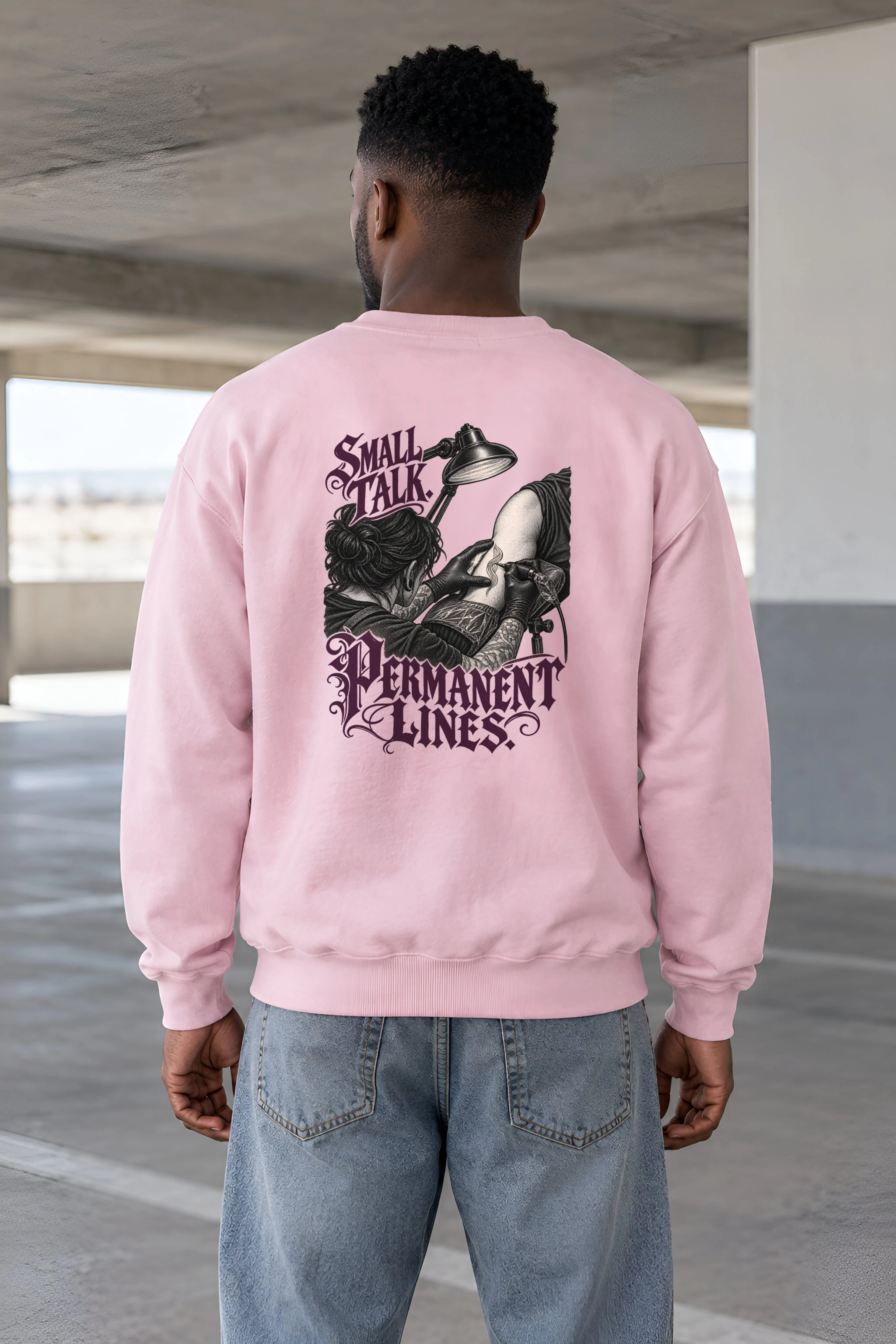 "Small Talk Permanent Lines" Heavy Blend Unisex Crewneck Sweatshirt
