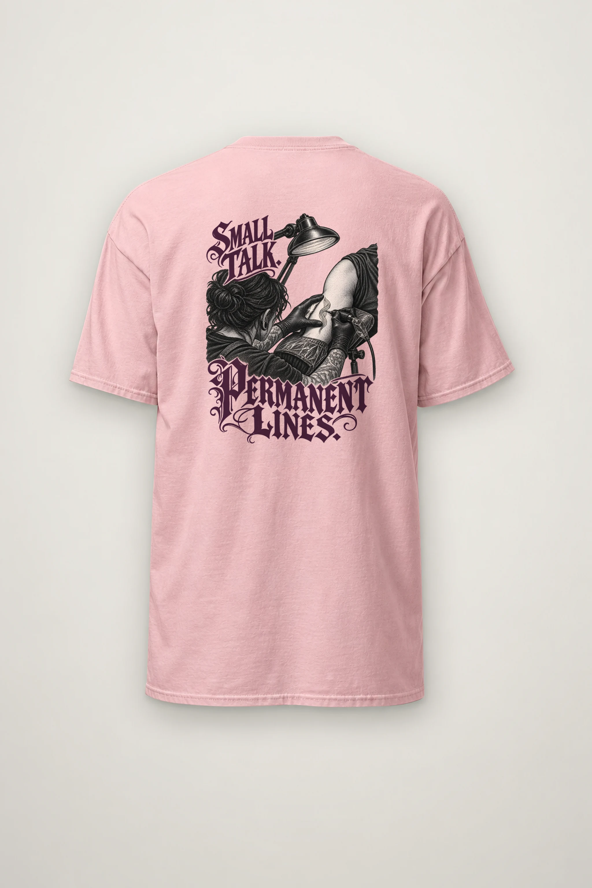 "Small Talk. Permanent Lines." Heavyweight Unisex Crewneck T-shirt