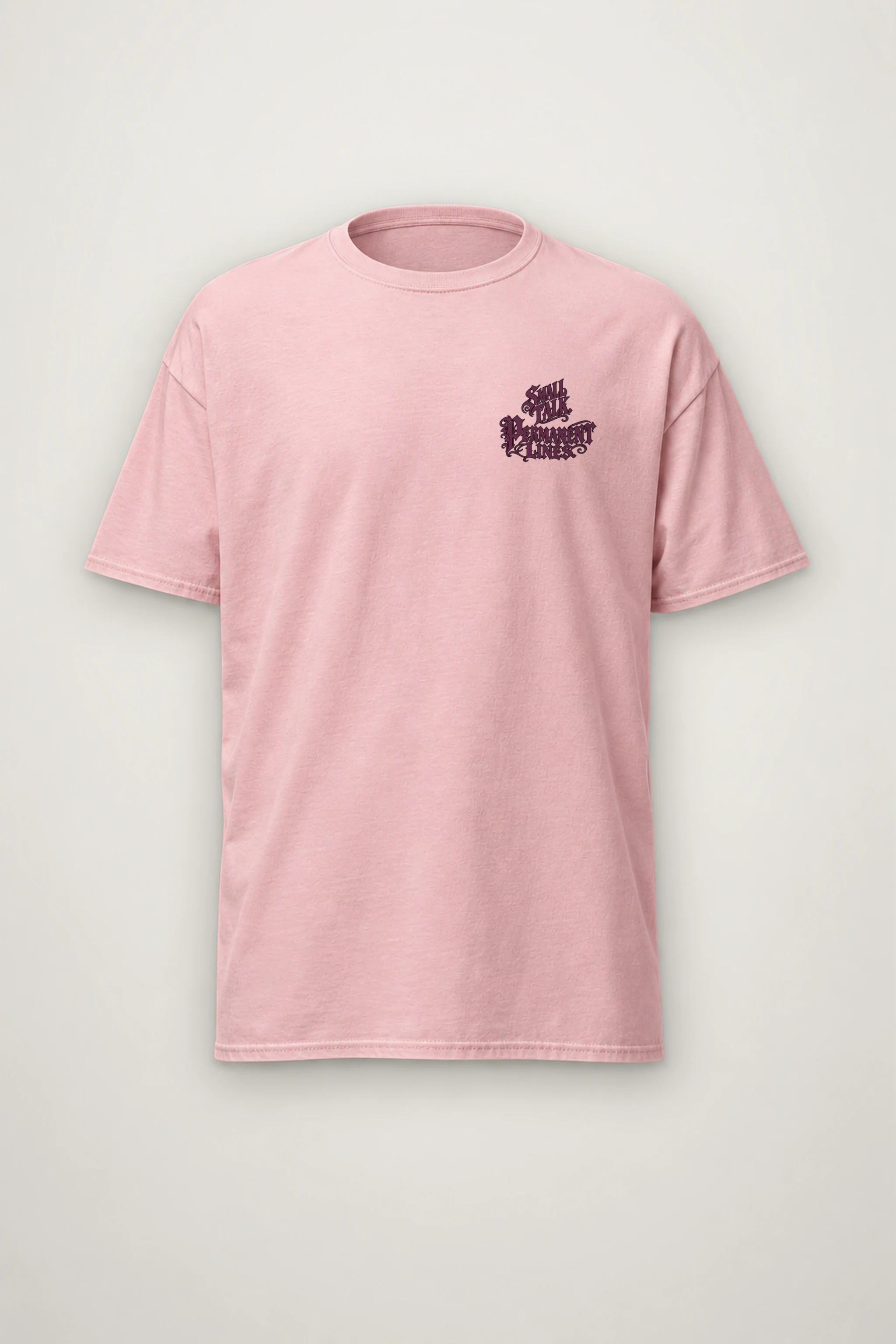 "Small Talk. Permanent Lines." Heavyweight Unisex Crewneck T-shirt