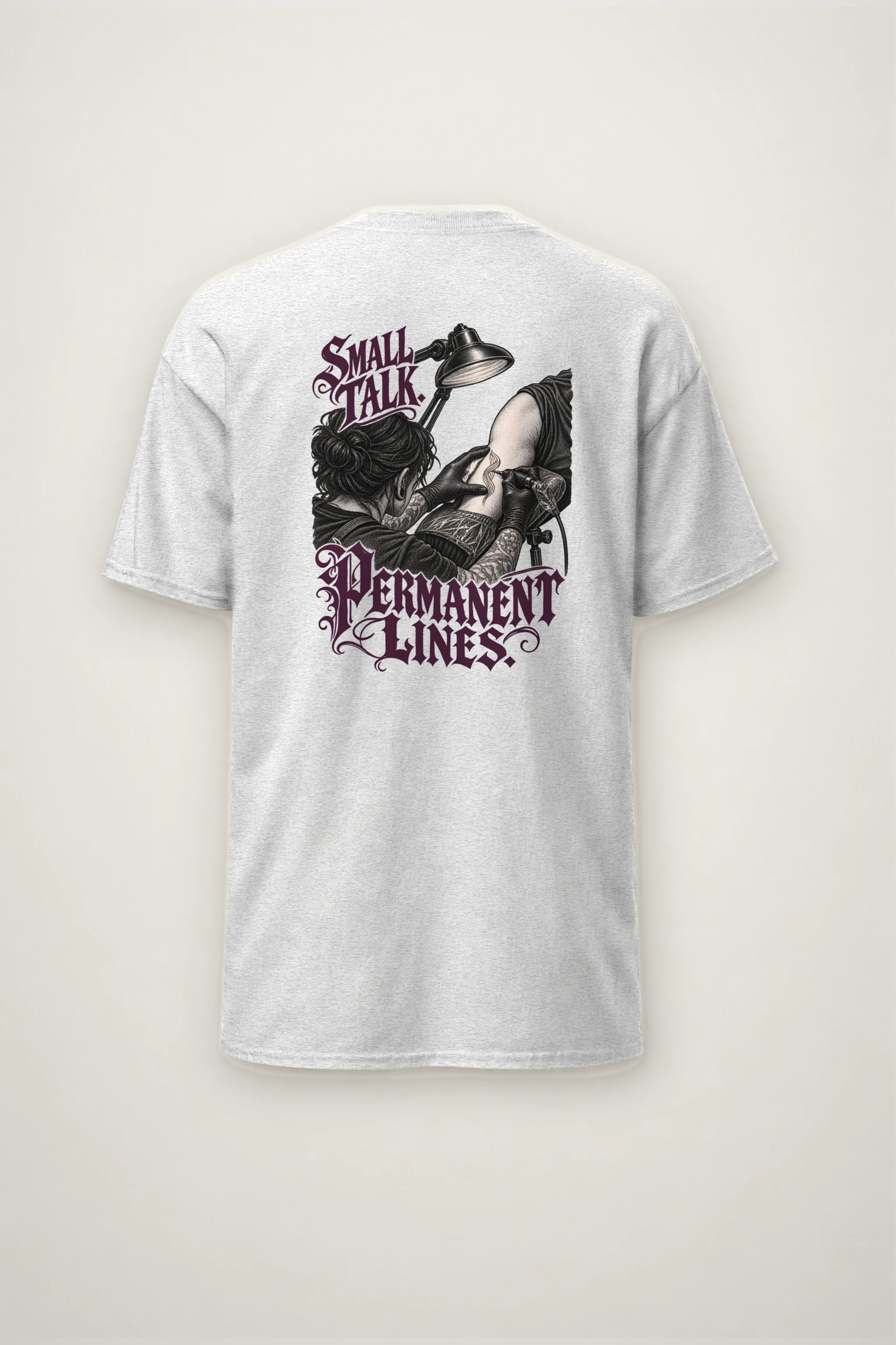 "Small Talk. Permanent Lines." Heavyweight Unisex Crewneck T-shirt