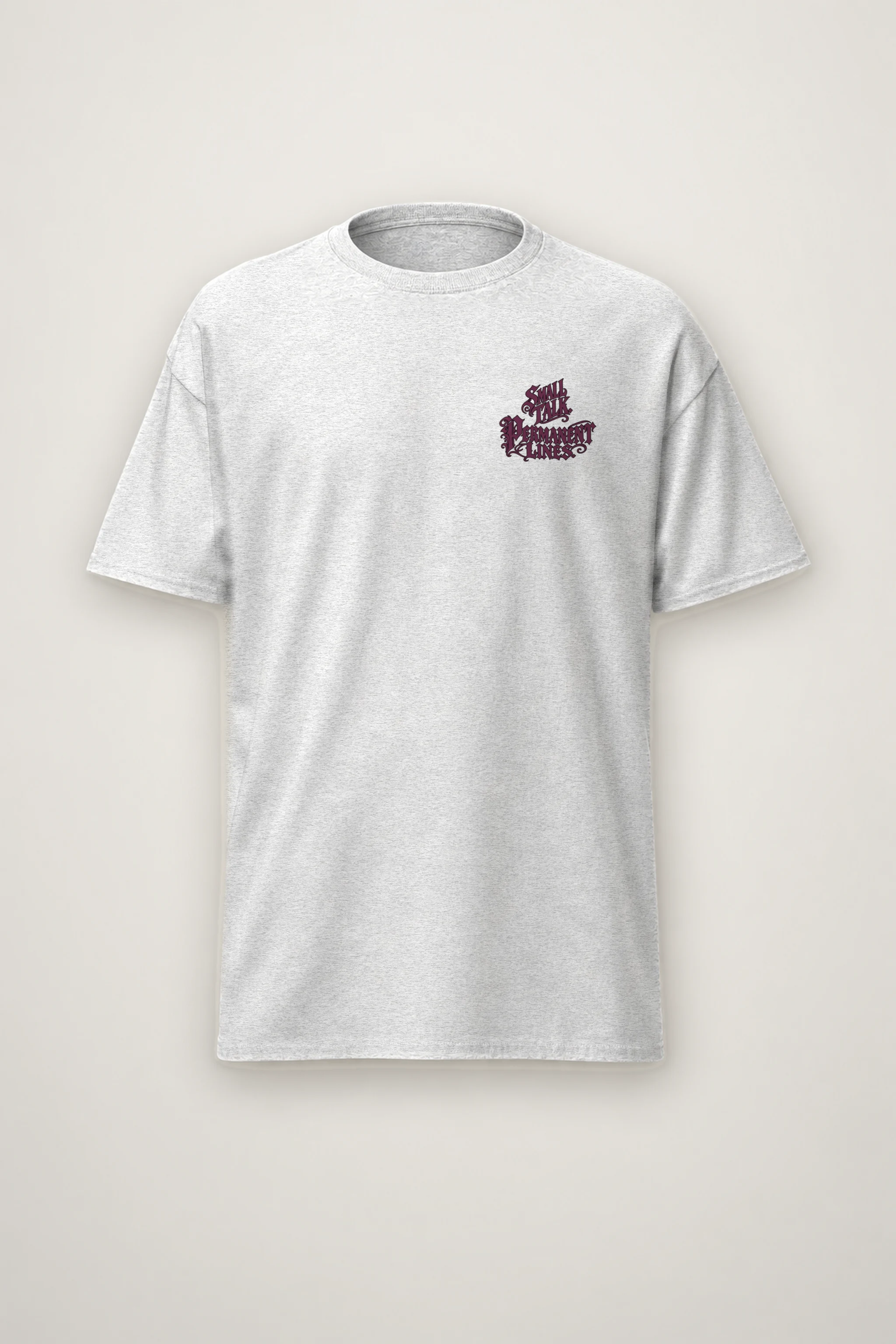"Small Talk. Permanent Lines." Heavyweight Unisex Crewneck T-shirt