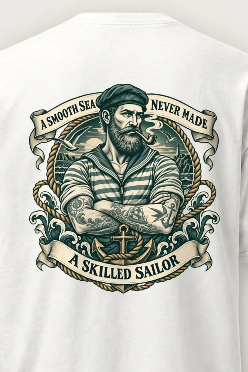 "Smooth Sea" Heavyweight Unisex Crewneck T-shirt
