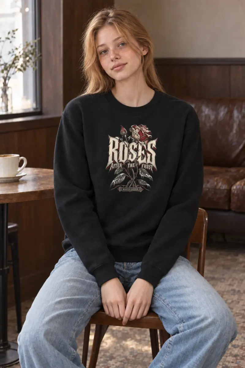 "Roses After the Frost" Heavy Blend Unisex Crewneck Sweatshirt