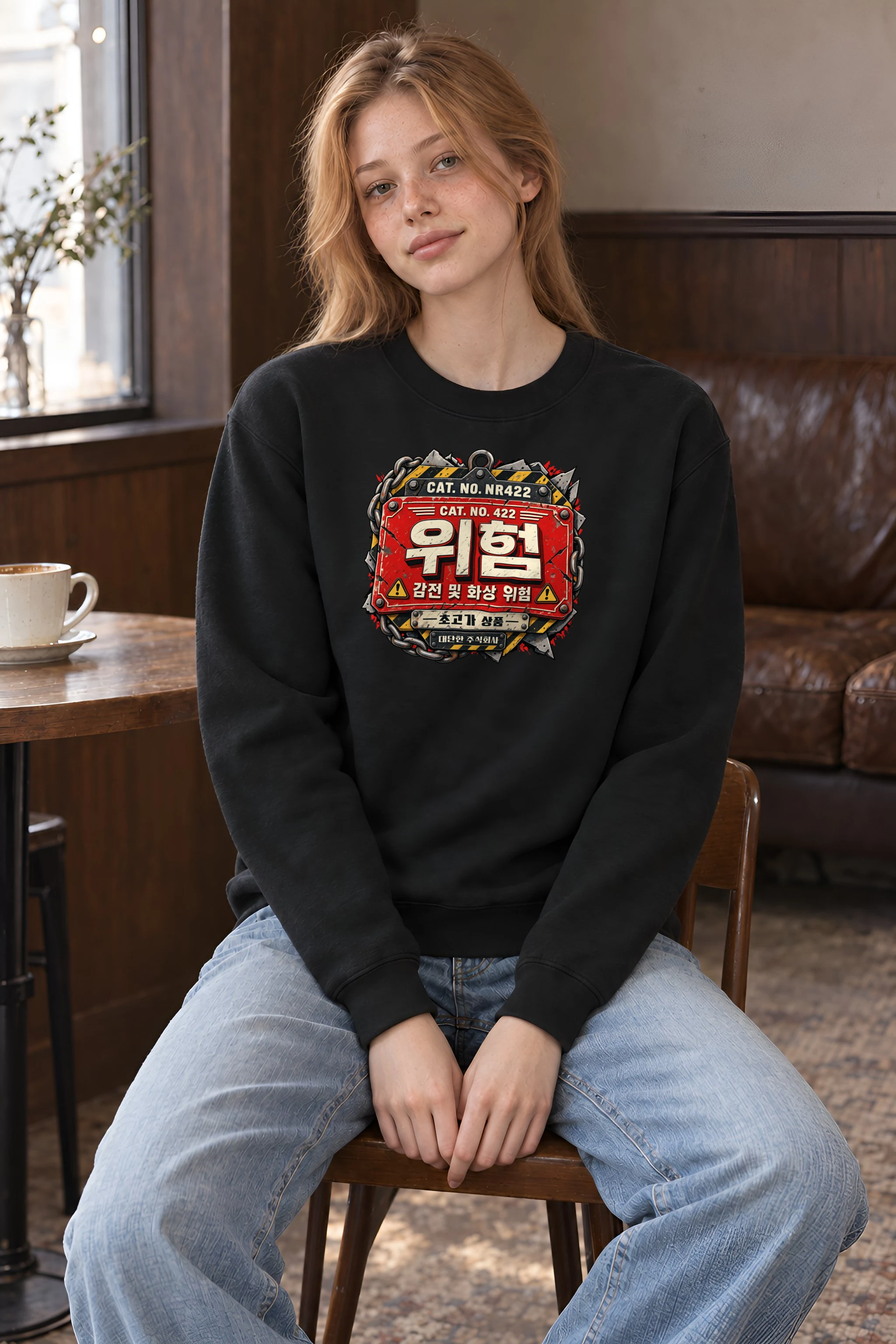 "Severe Hazard Warning" Heavy Blend Unisex Crewneck Sweatshirt