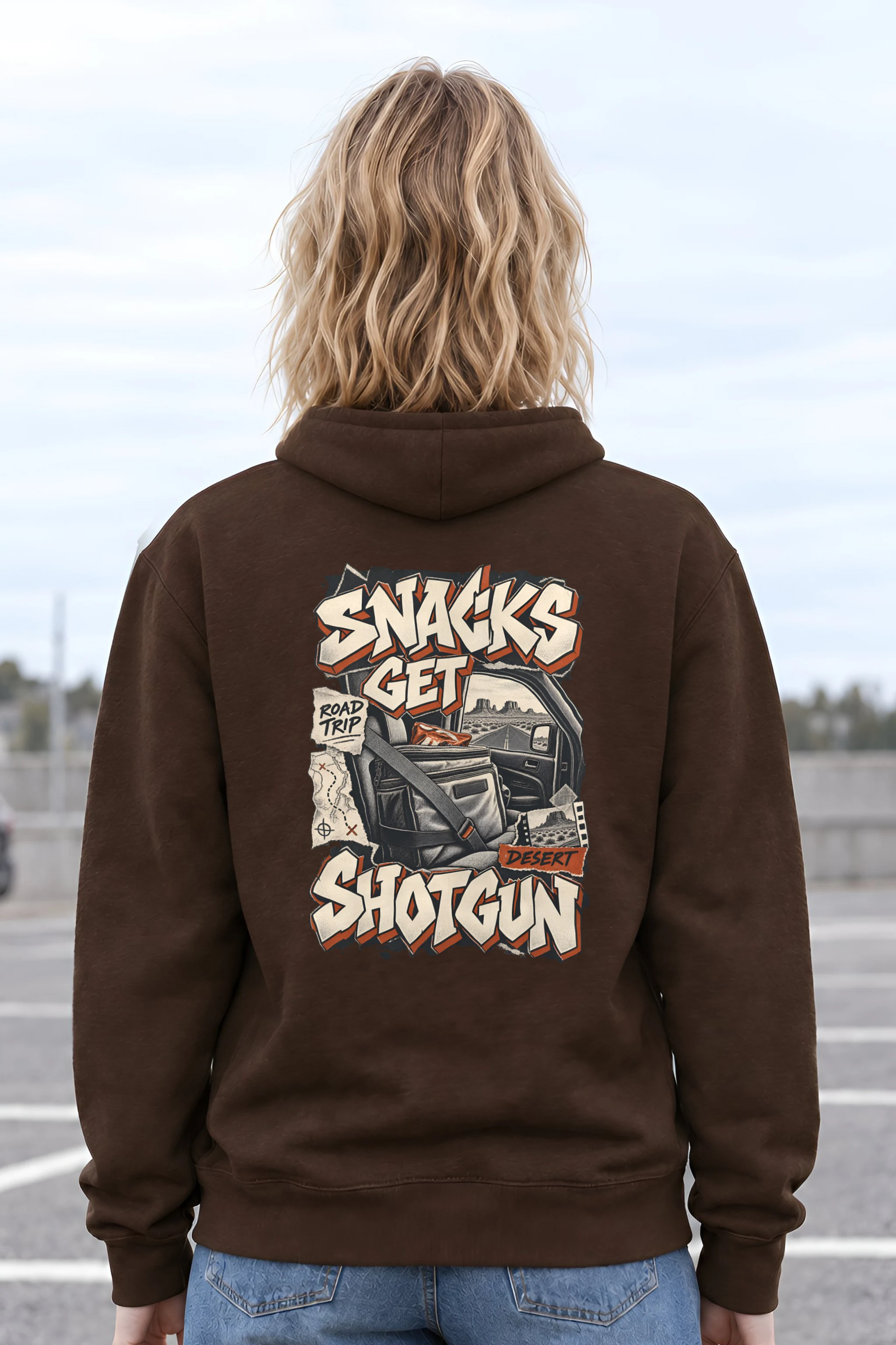 "Snacks Get Shotgun" Heavy Blend Unisex Pullover Hoodie