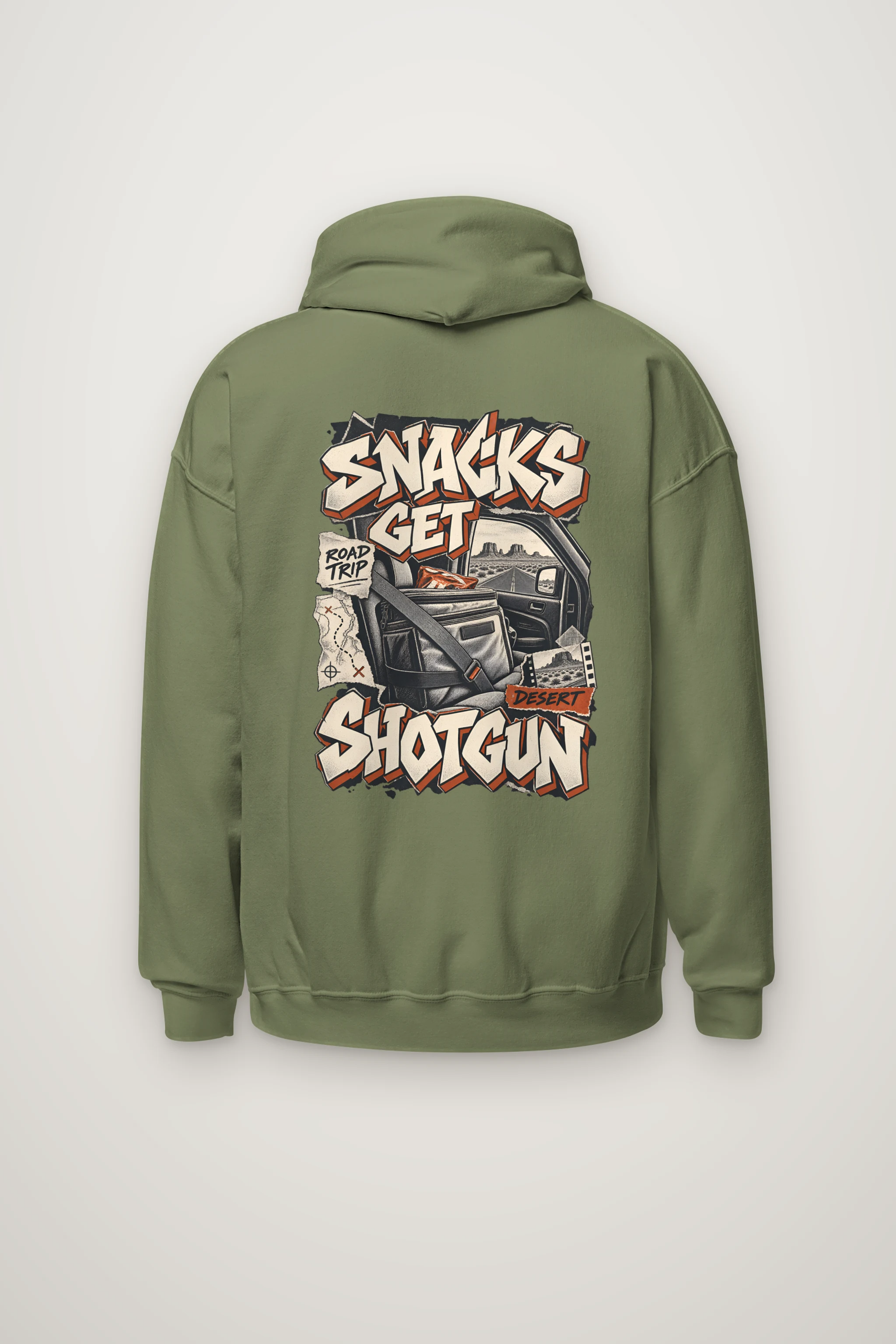 "Snacks Get Shotgun" Heavy Blend Unisex Pullover Hoodie