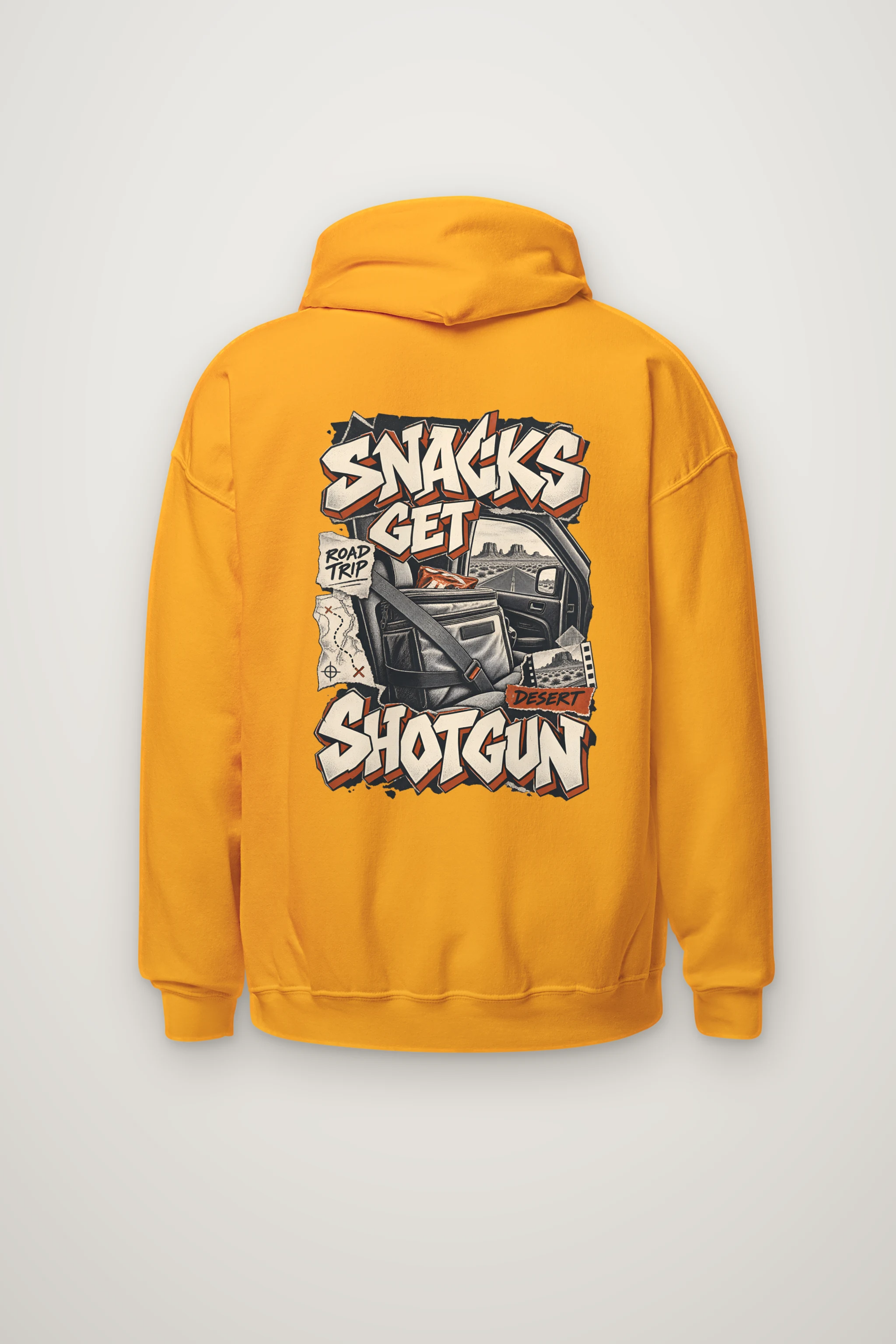 "Snacks Get Shotgun" Heavy Blend Unisex Pullover Hoodie