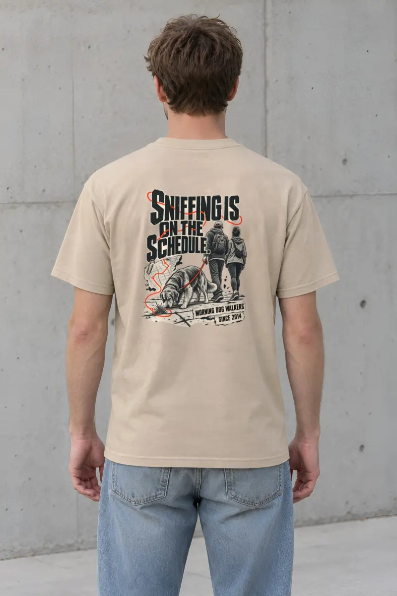 "Sniffing Is on the Schedule" Heavyweight Unisex Crewneck T-shirt