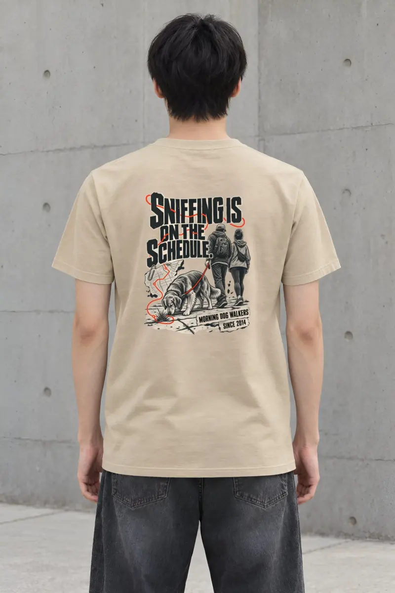 "Sniffing Is on the Schedule" Heavyweight Unisex Crewneck T-shirt
