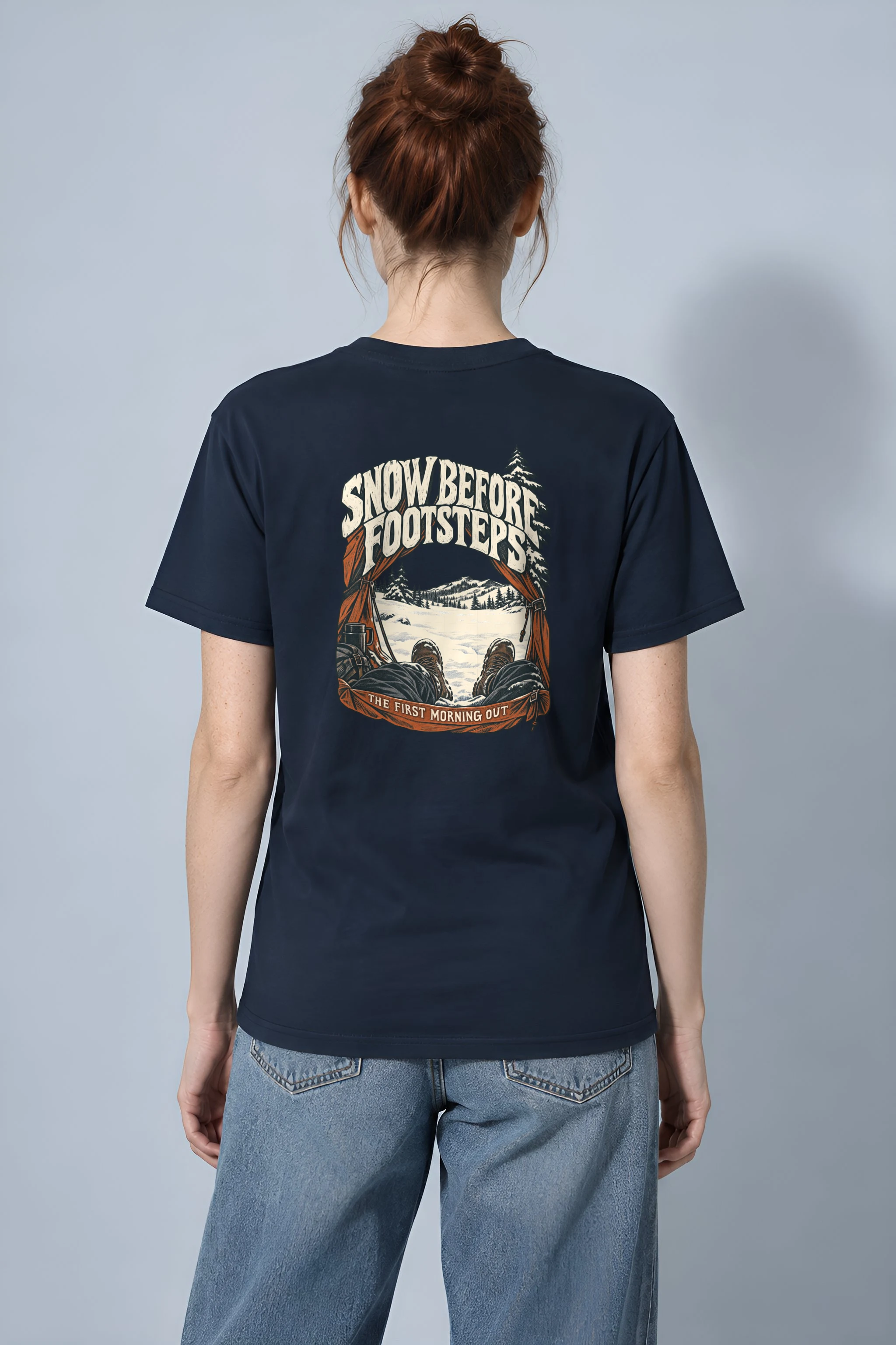 "Snow Before Footsteps" Heavyweight Unisex Crewneck T-shirt