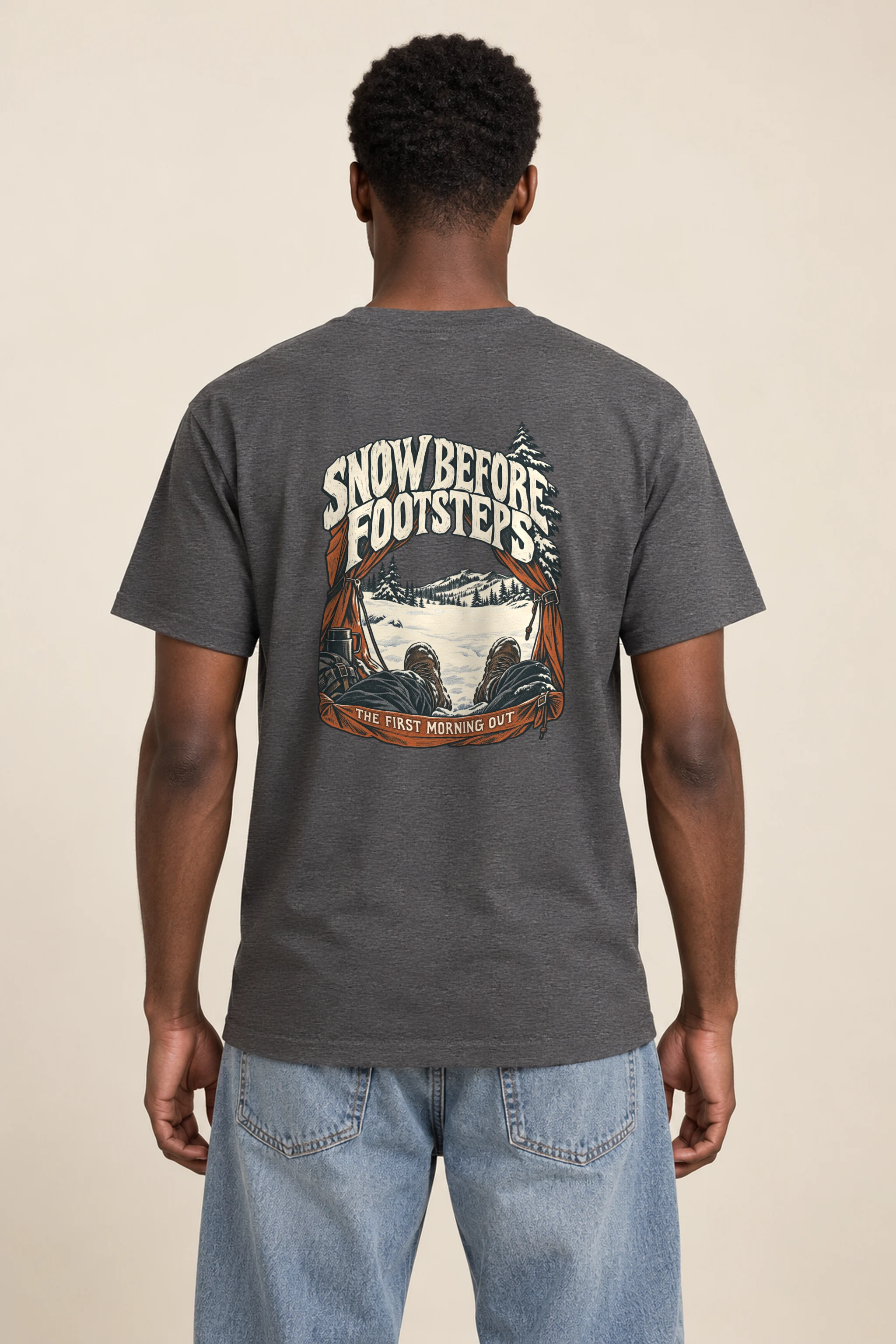 "Snow Before Footsteps" Heavyweight Unisex Crewneck T-shirt
