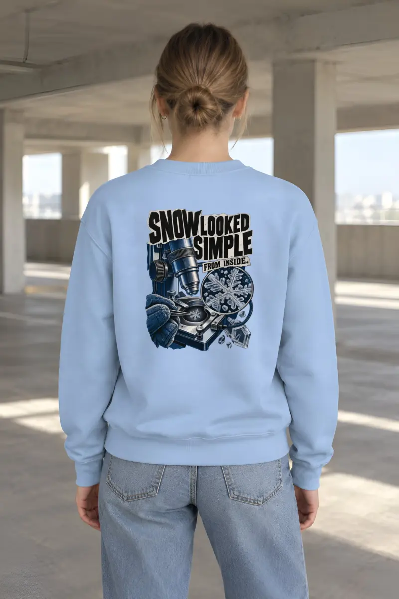 “Snow Looked Simple From Inside” Heavy Blend Unisex Crewneck Sweatshirt