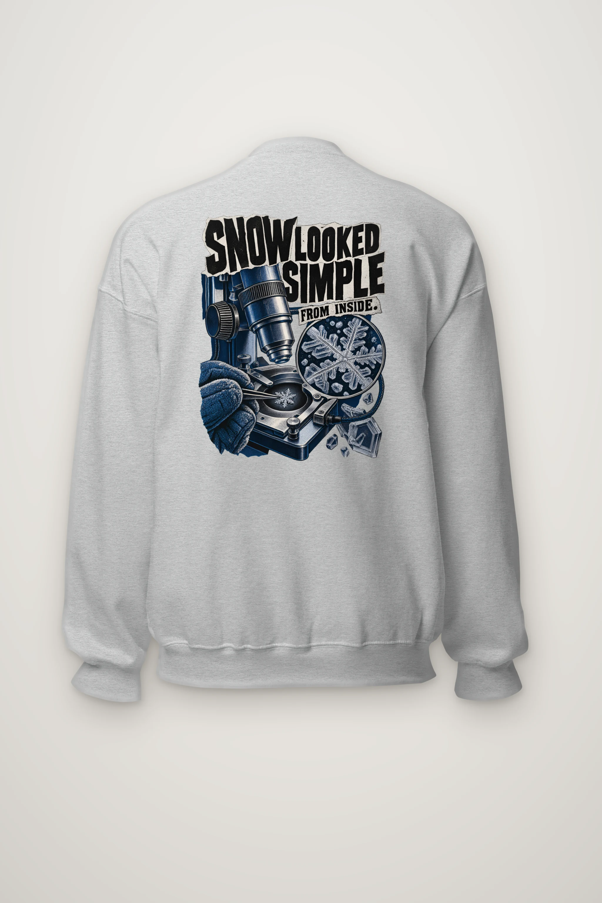 "Snow Looked Simple From Inside" Heavy Blend Unisex Crewneck Sweatshirt