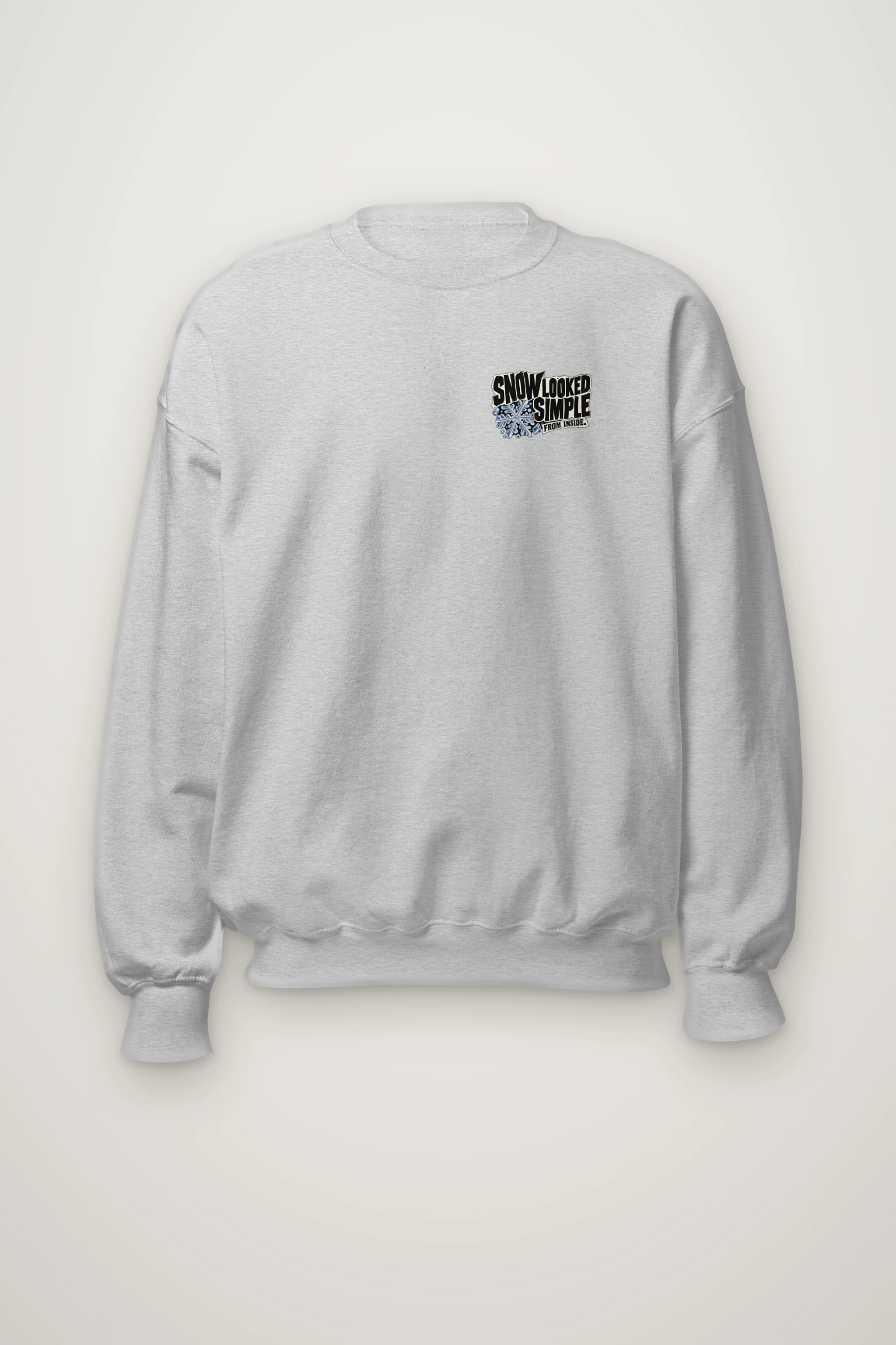 "Snow Looked Simple From Inside" Heavy Blend Unisex Crewneck Sweatshirt