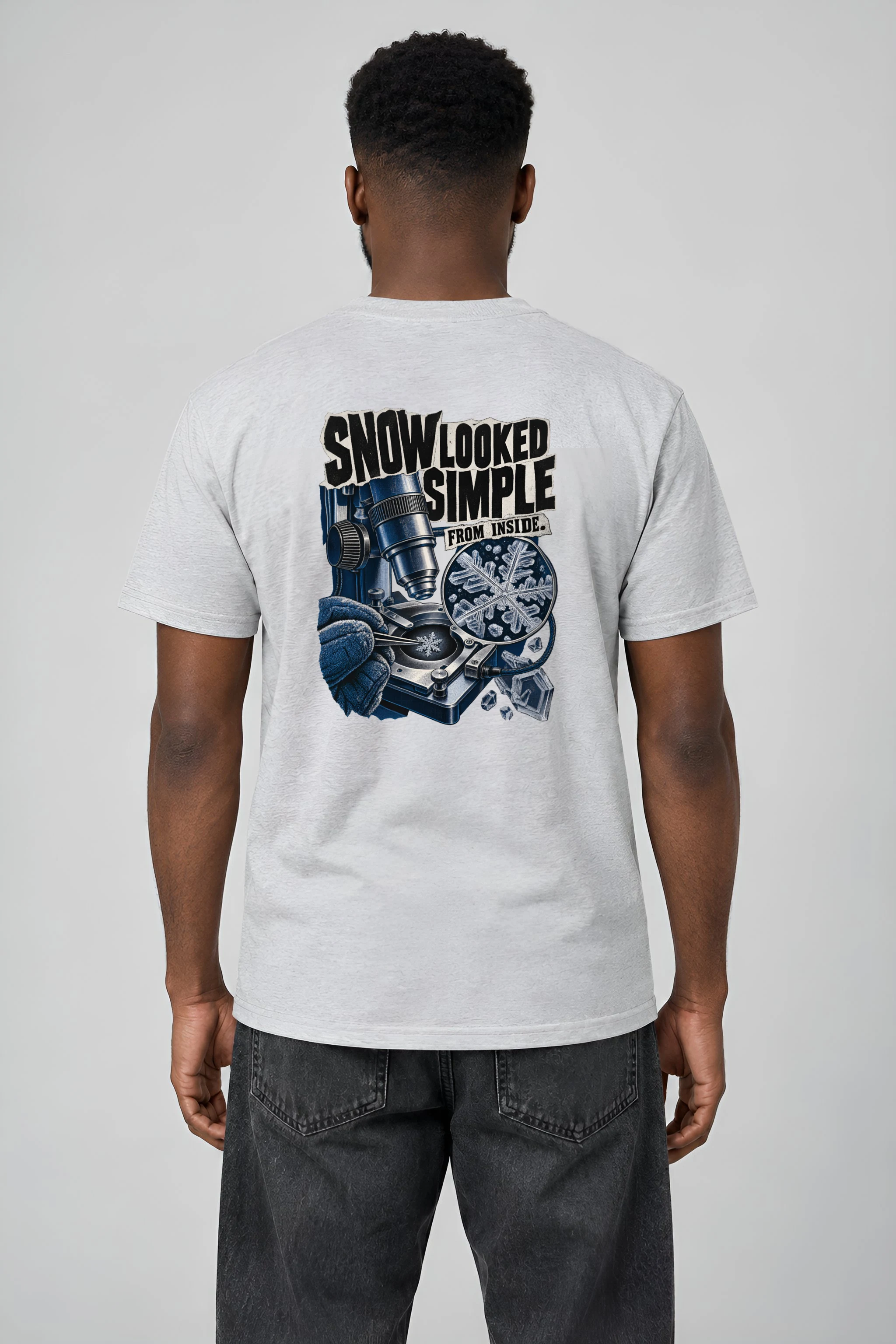 "Snow Looked Simple From Inside" Heavyweight Unisex Crewneck T-shirt