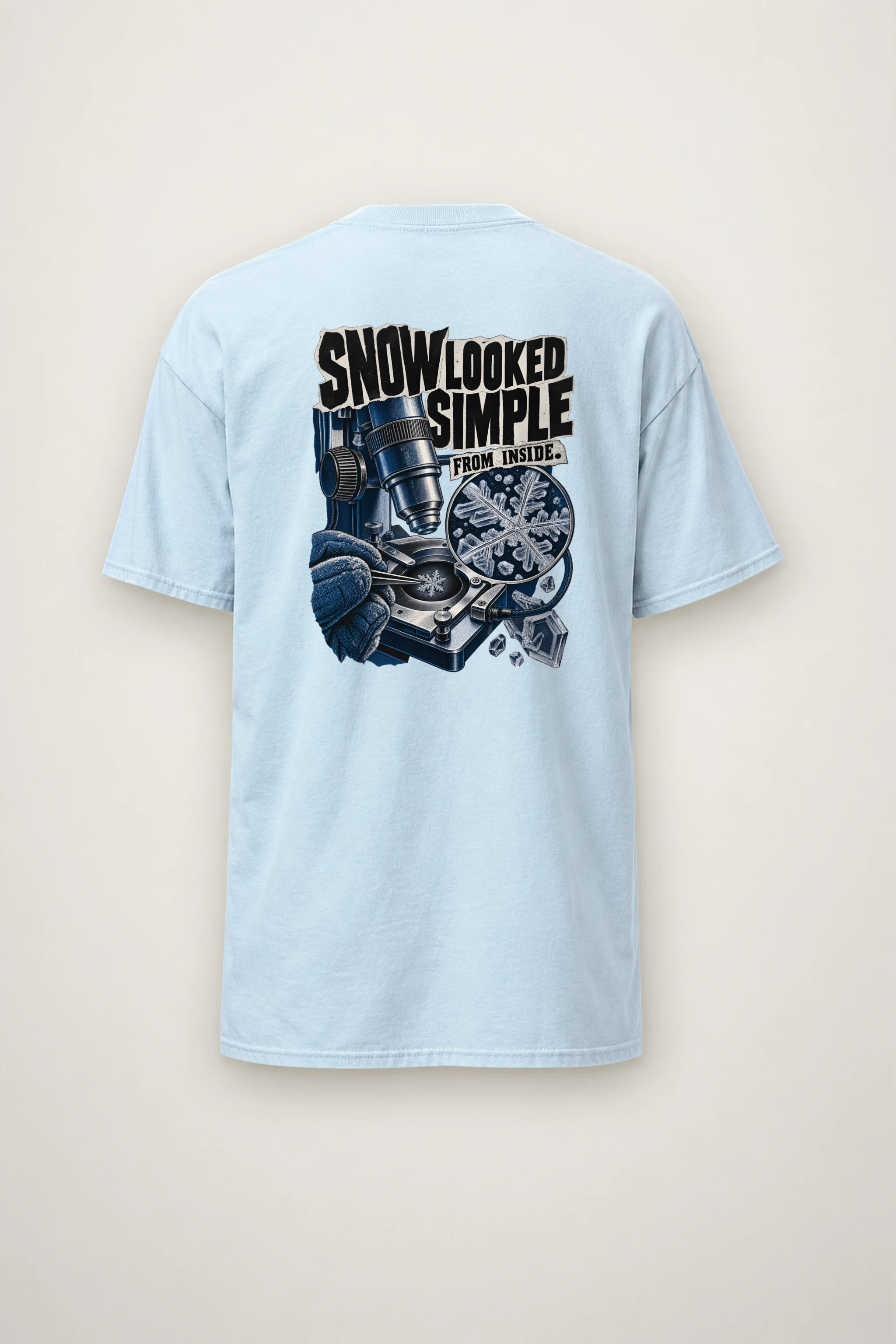 "Snow Looked Simple From Inside" Heavyweight Unisex Crewneck T-shirt