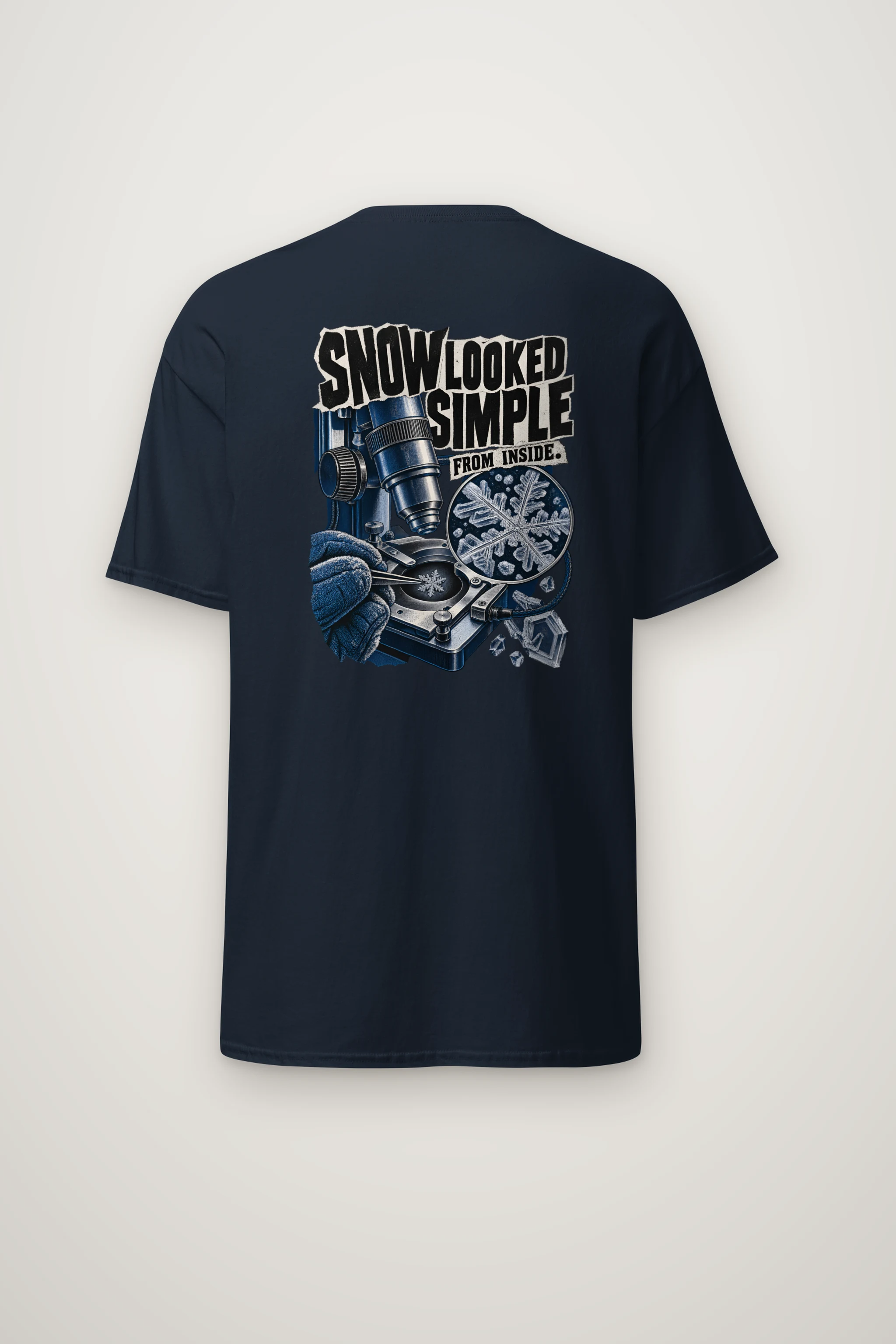 "Snow Looked Simple From Inside" Heavyweight Unisex Crewneck T-shirt