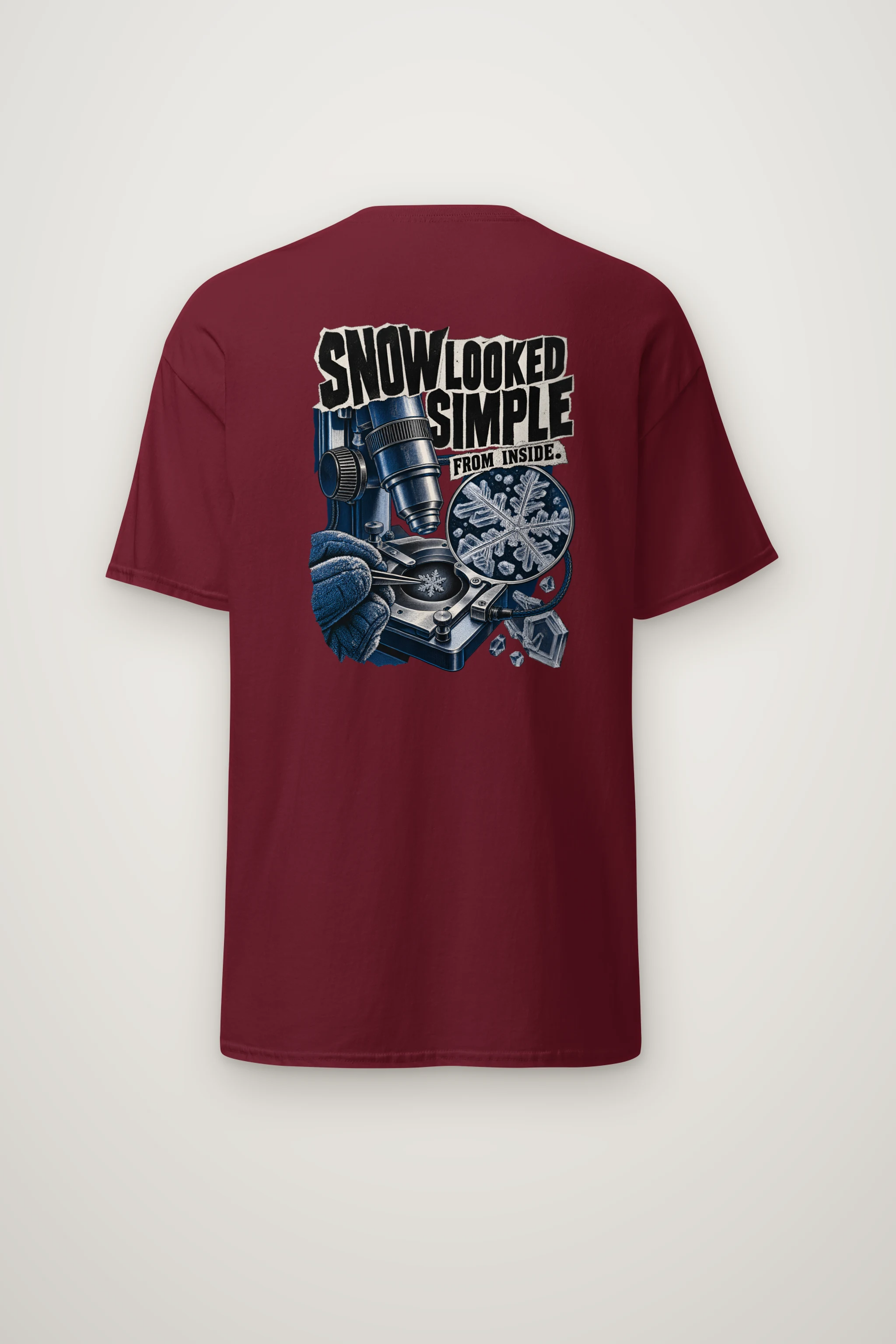 "Snow Looked Simple From Inside" Heavyweight Unisex Crewneck T-shirt