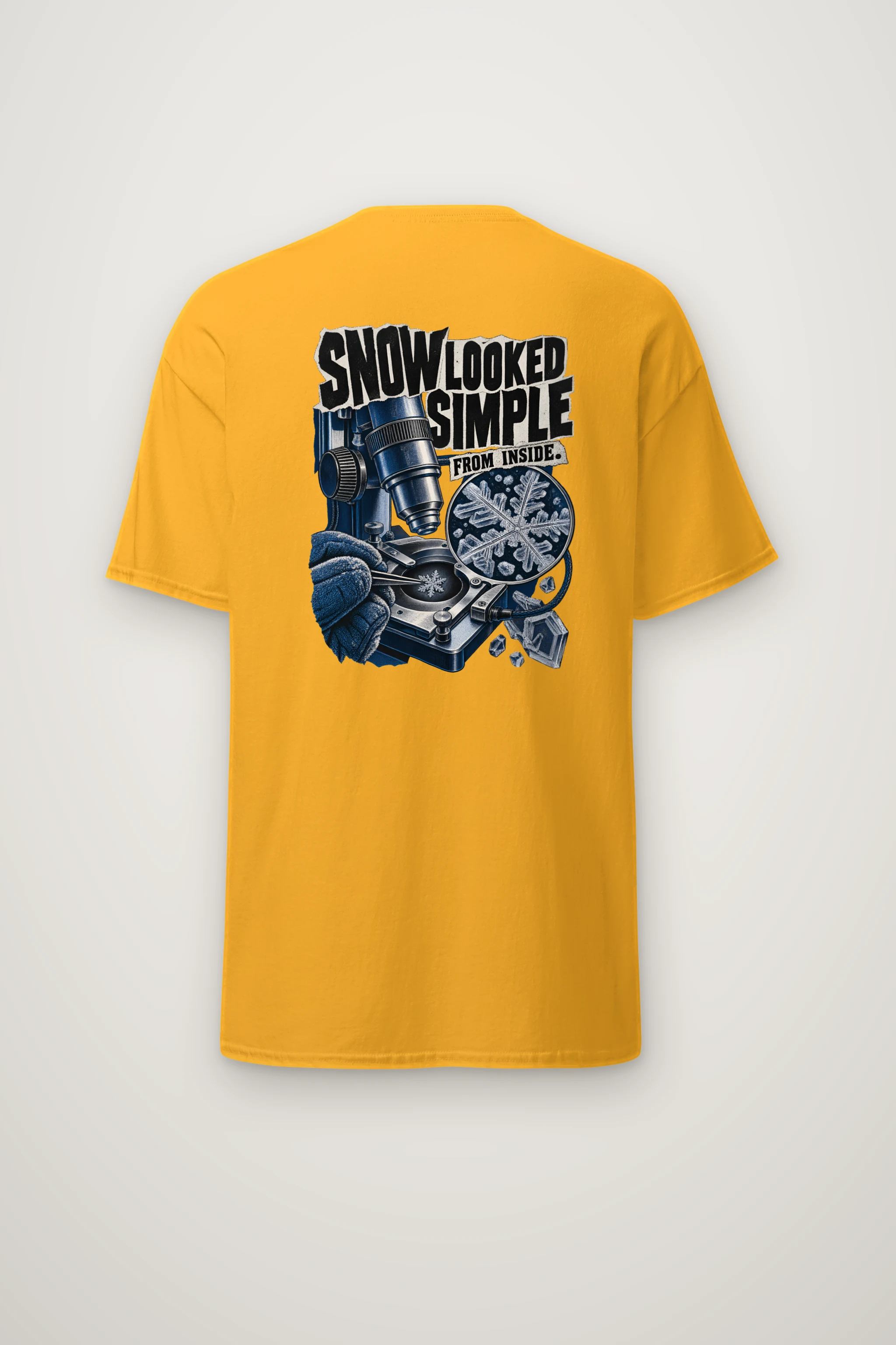 "Snow Looked Simple From Inside" Heavyweight Unisex Crewneck T-shirt
