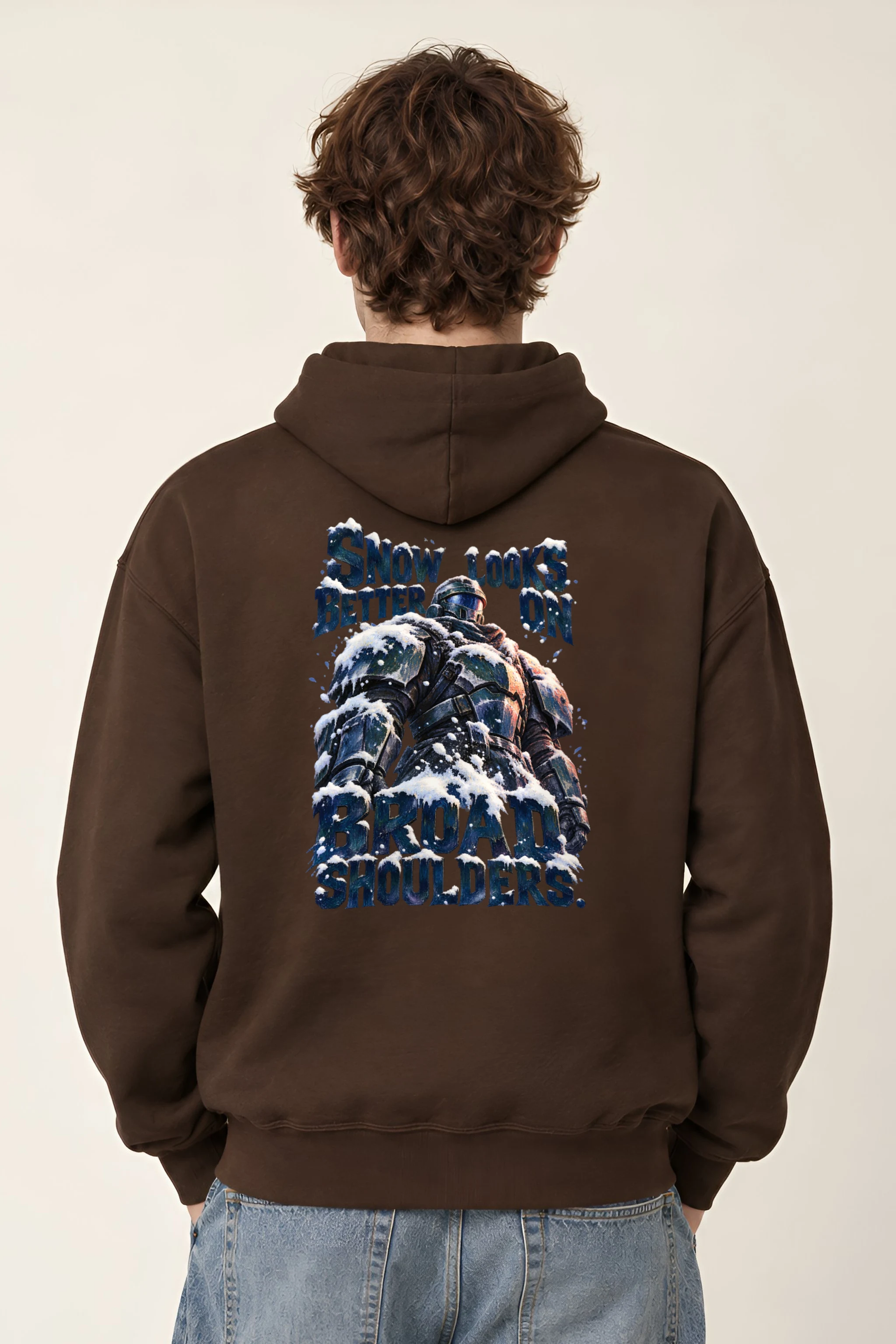 "Snow Looks Better On Broad Shoulders" Unisex Pullover Hoodie