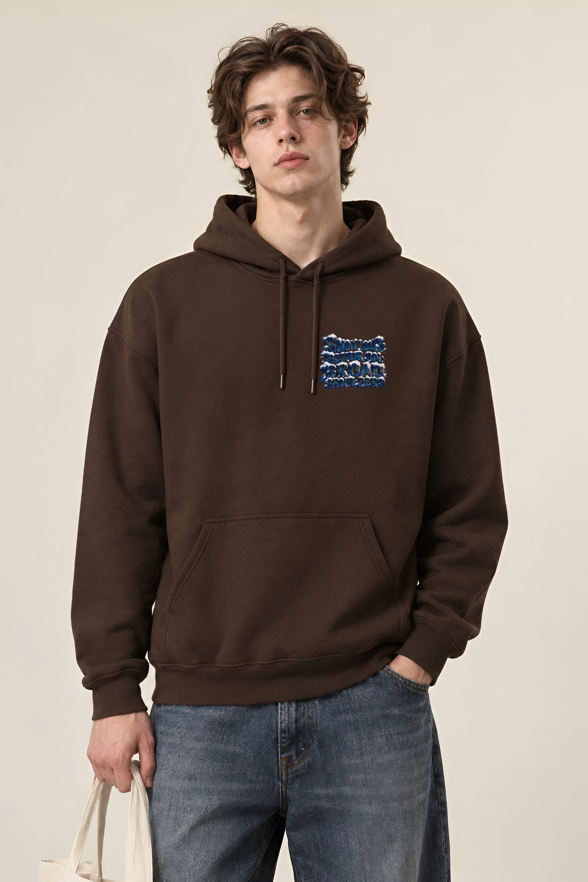 "Snow Looks Better On Broad Shoulders" Unisex Pullover Hoodie