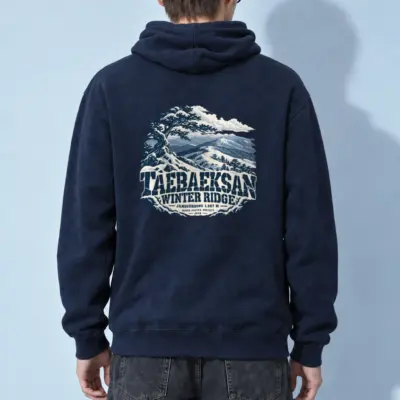 "Snow Pine Mountain Ridge" Heavy Blend Unisex Pullover Hoodie