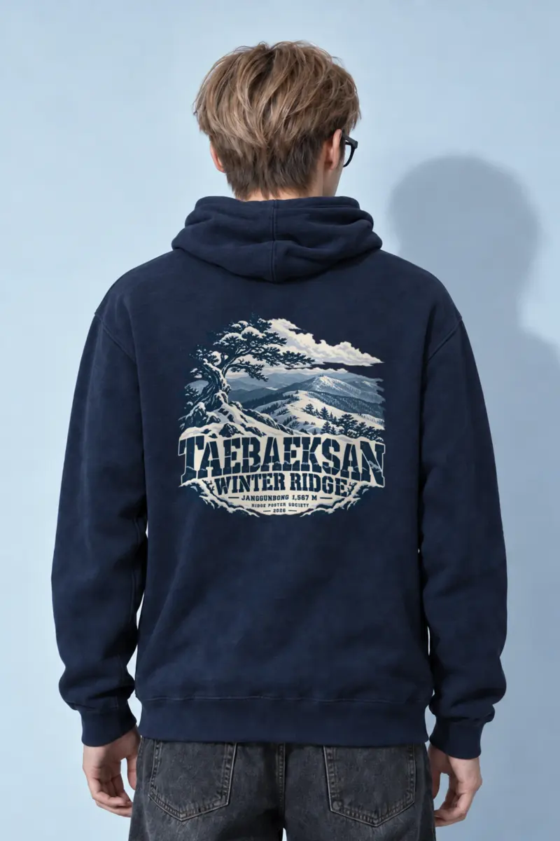 "Snow Pine Mountain Ridge" Heavy Blend Unisex Pullover Hoodie