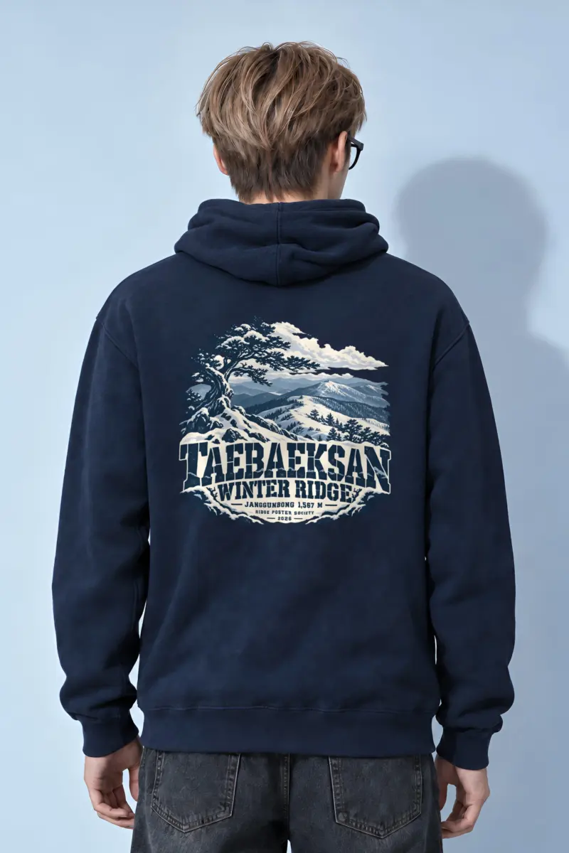 "Snow Pine Mountain Ridge" Heavy Blend Unisex Pullover Hoodie
