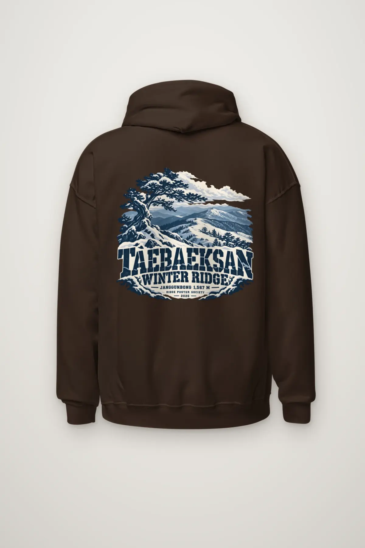 "Snow Pine Mountain Ridge" Heavy Blend Unisex Pullover Hoodie