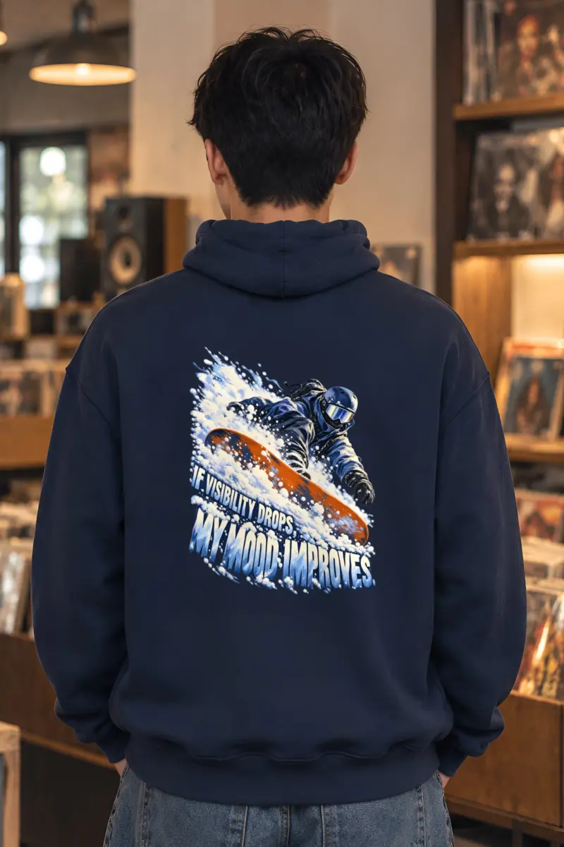 “Snowboard Powder Spray” Unisex Pullover Hoodie