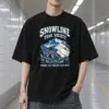 "Snowline Trail Society" Men's Oversized Heavyweight Crewneck T-Shirt