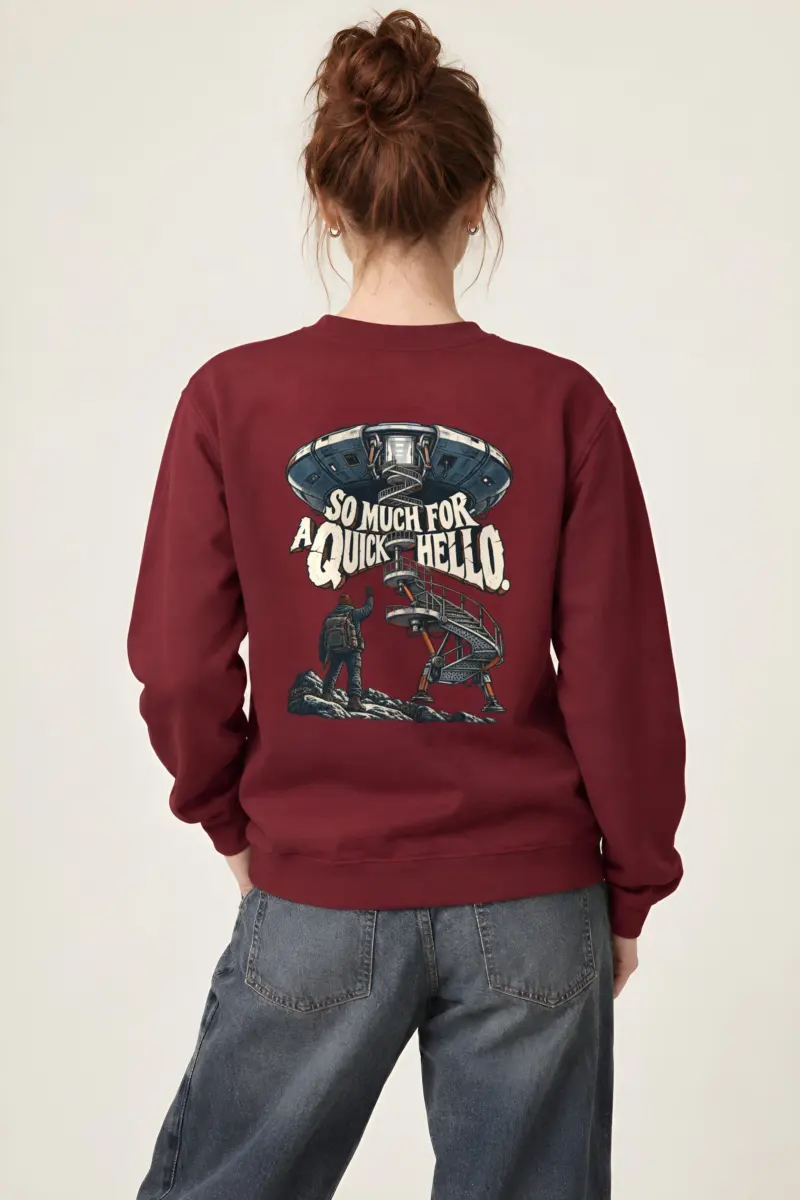 "So Much for a Quick Hello" Heavy Blend Unisex Crewneck Sweatshirt
