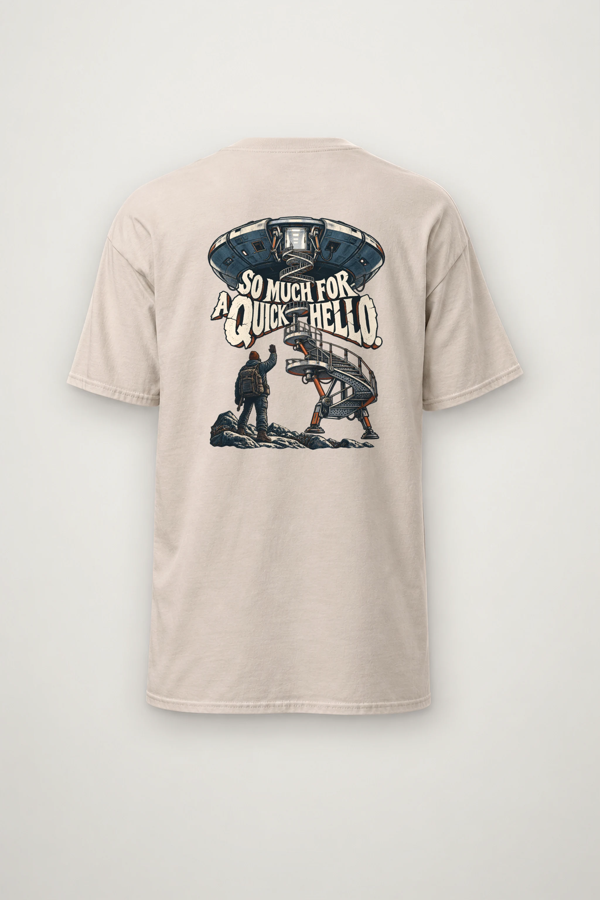 "So Much for a Quick Hello" Heavyweight Unisex Crewneck T-shirt
