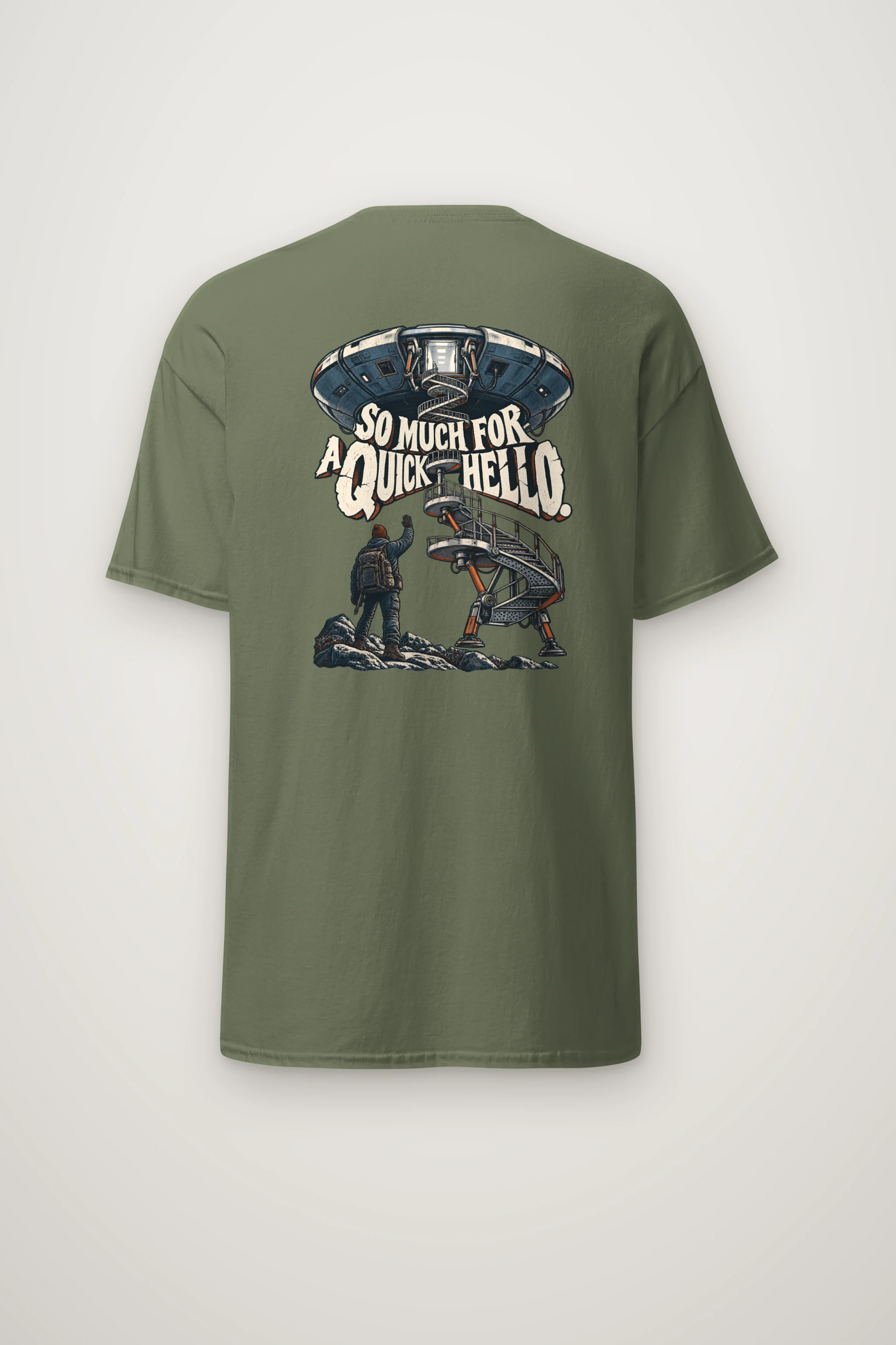 "So Much for a Quick Hello" Heavyweight Unisex Crewneck T-shirt