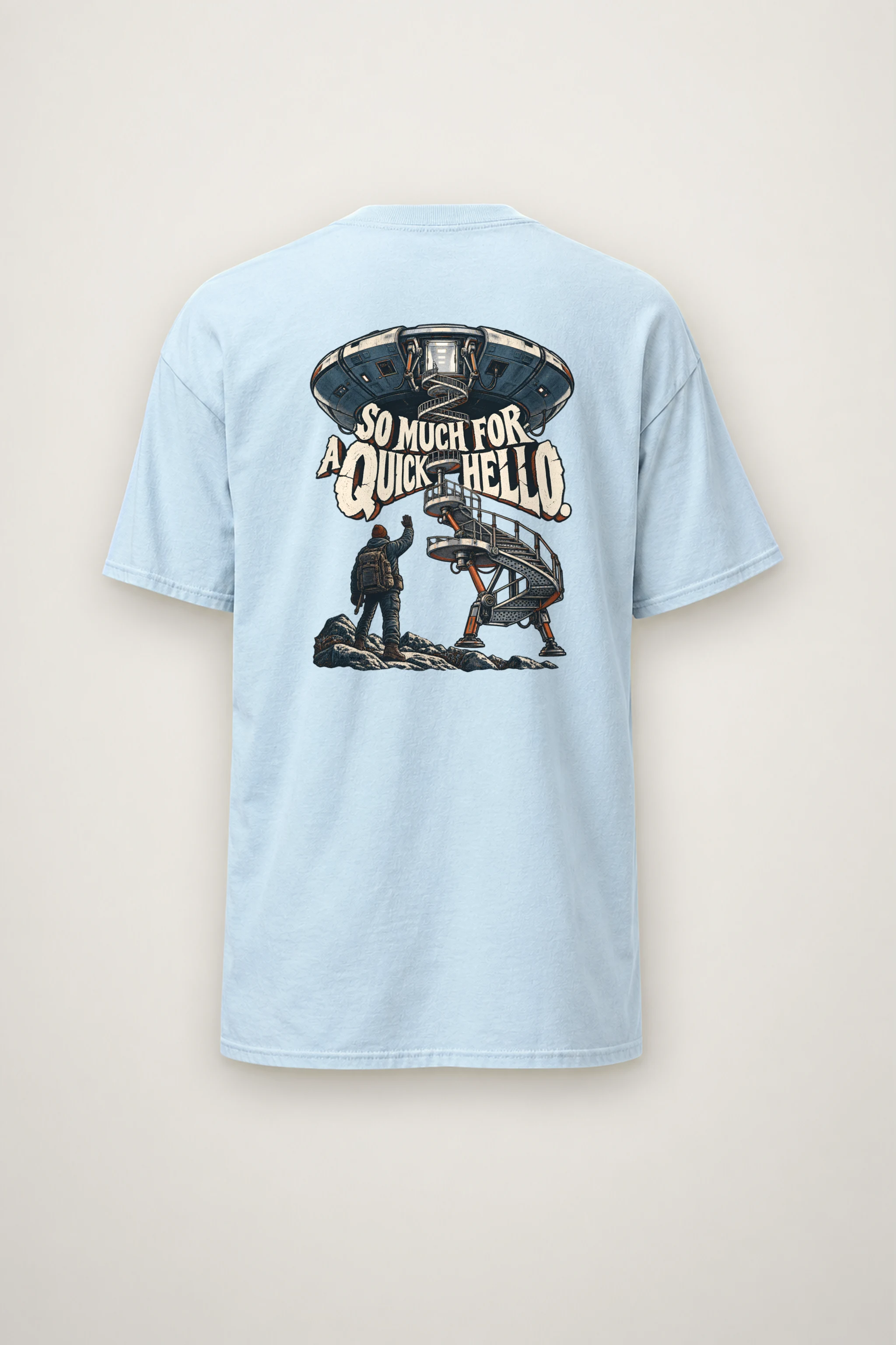 "So Much for a Quick Hello" Heavyweight Unisex Crewneck T-shirt