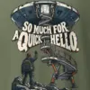 "So Much for a Quick Hello" Heavyweight Unisex Crewneck T-shirt