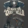 "So Much for a Quick Hello" Men's Oversized Heavyweight Crewneck T-Shirt