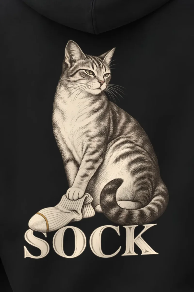 "Sock Study" 1 Pullover Hoodie - the graphic up close