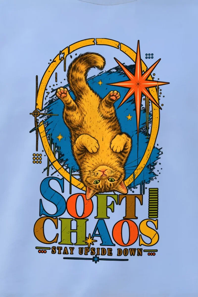 "Soft Chaos" 1 Crewneck Sweatshirt - the graphic up close